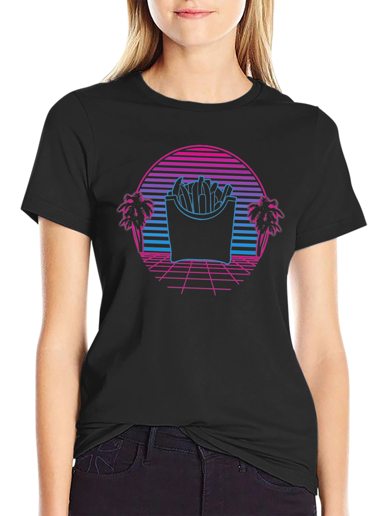 Retro Fries T-Shirt - Synthwave Graphic Tee