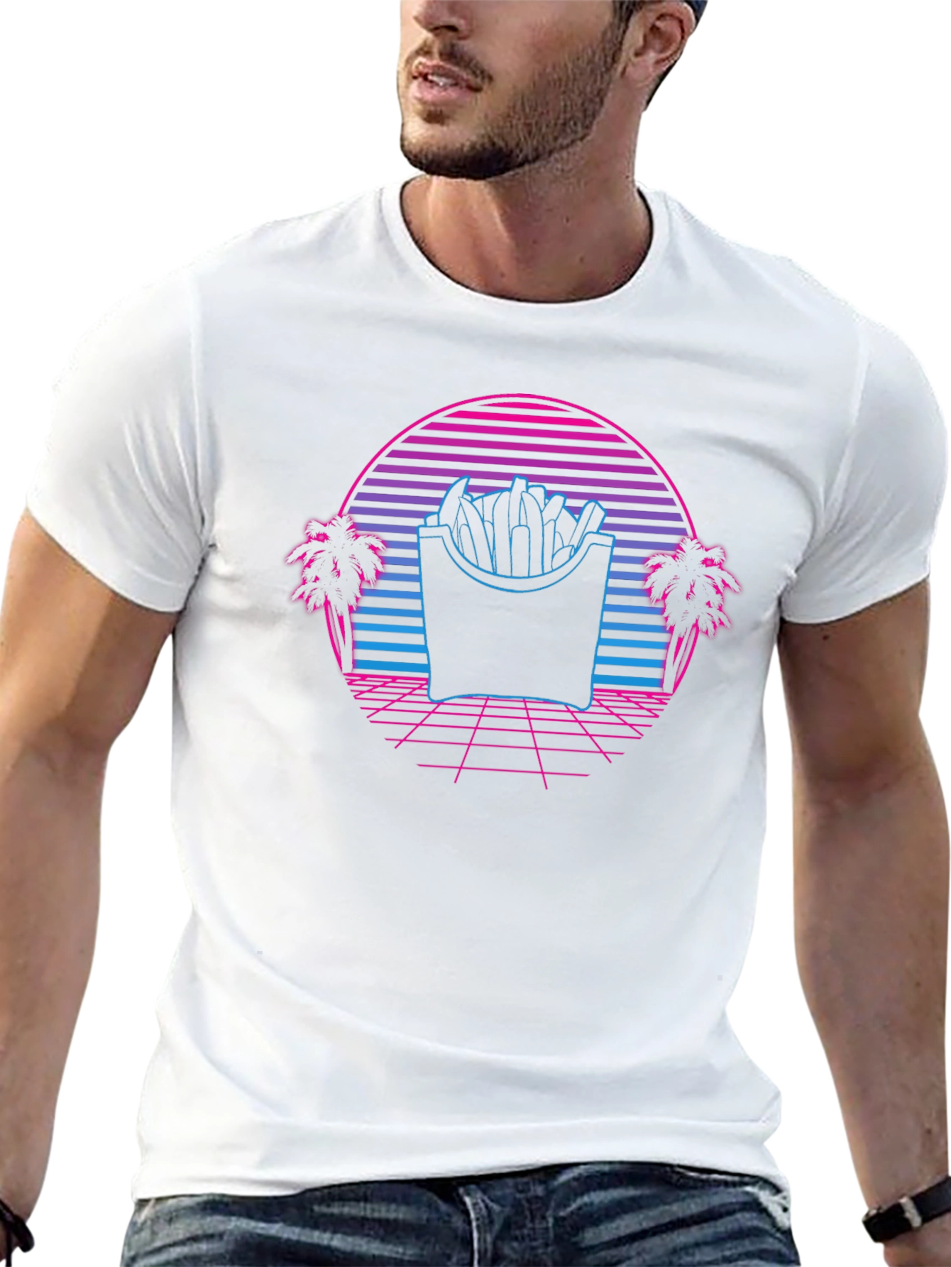 Retro Fries T-Shirt - Synthwave Graphic Tee