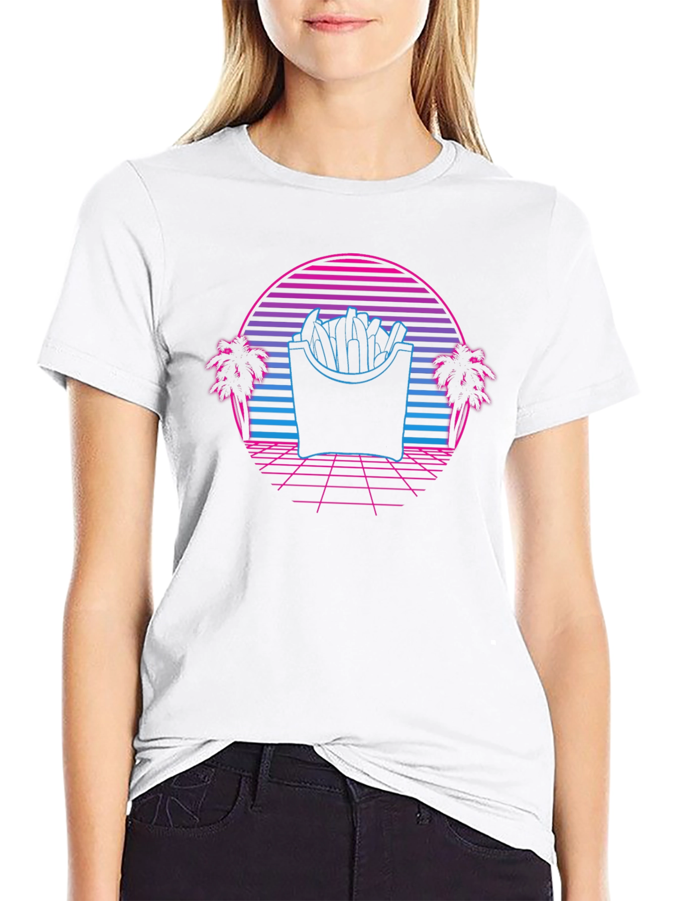 Retro Fries T-Shirt - Synthwave Graphic Tee