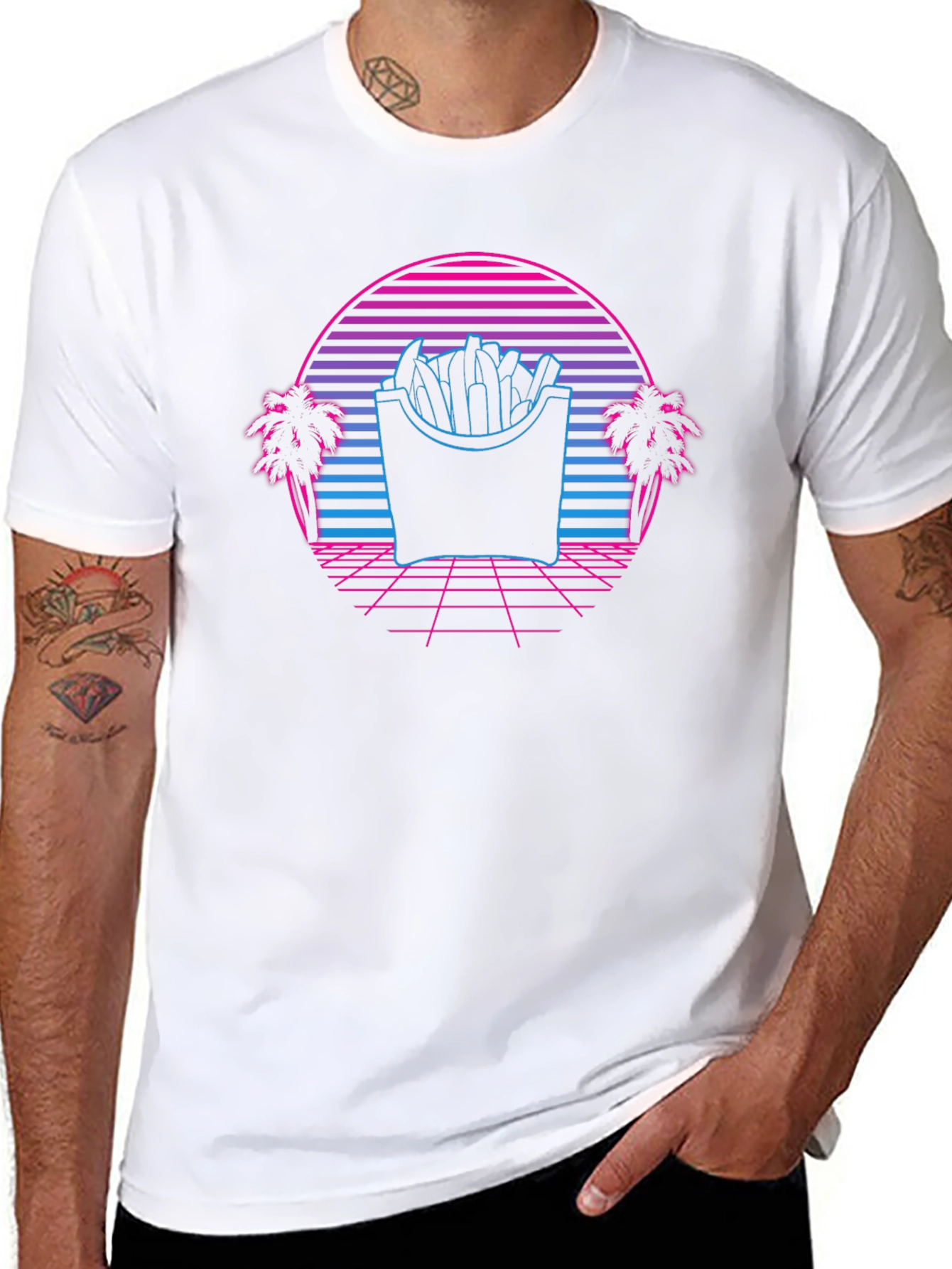 Retro Fries T-Shirt - Synthwave Graphic Tee