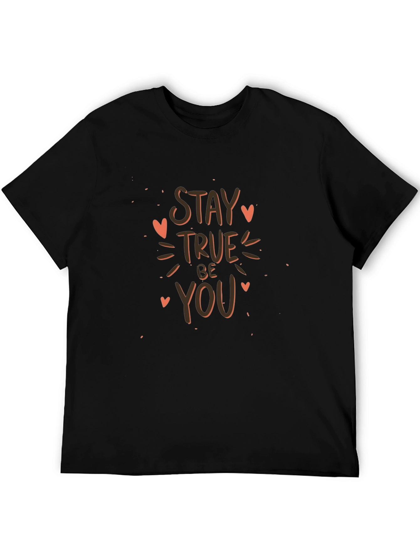 Stay True Be You Black Graphic Tee