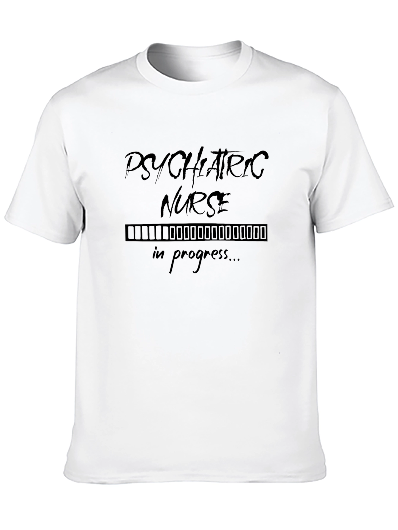 Psychiatric Nurse in Progress Black T-Shirt