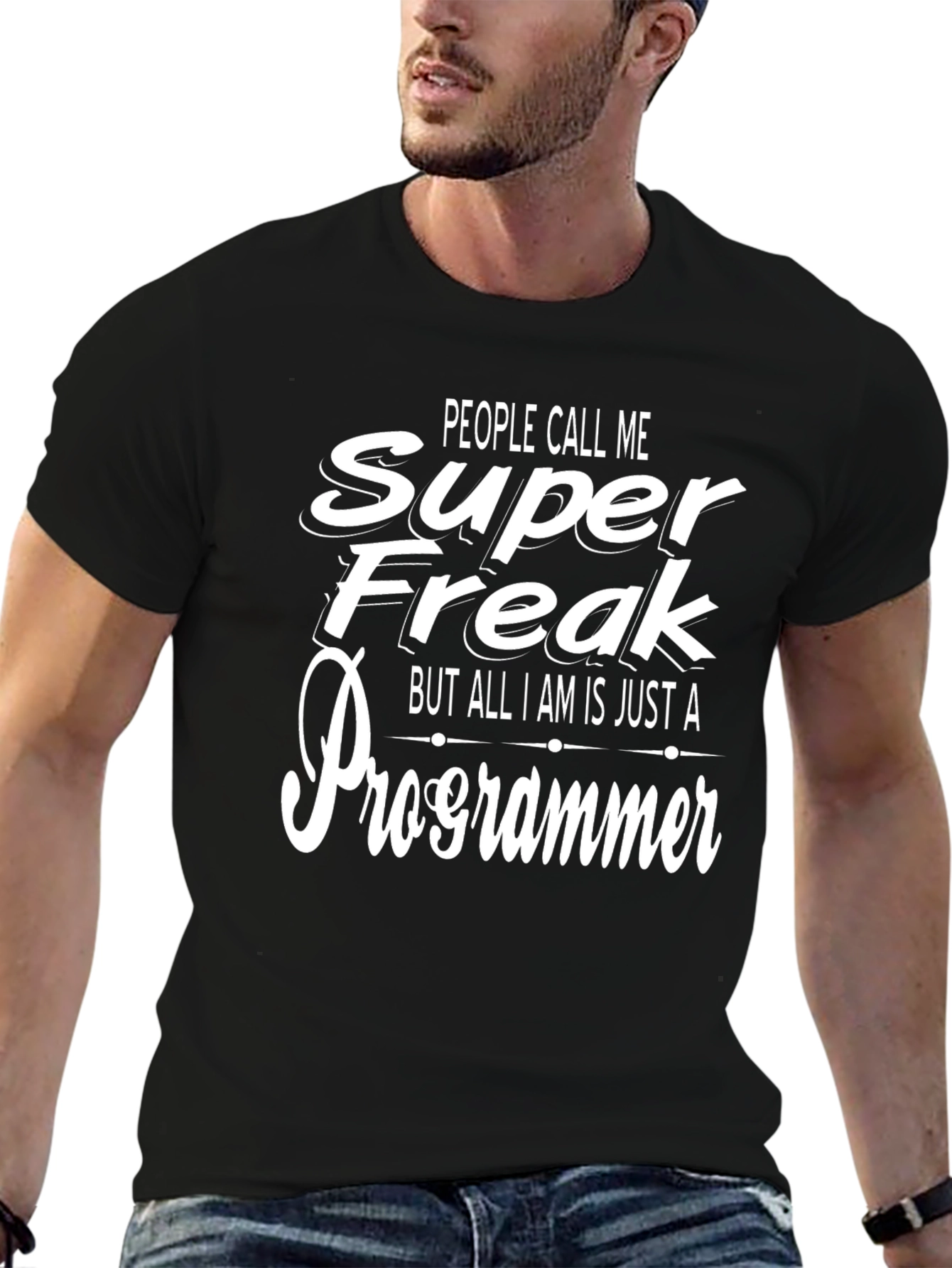 Super Freak Programmer Black T-Shirt