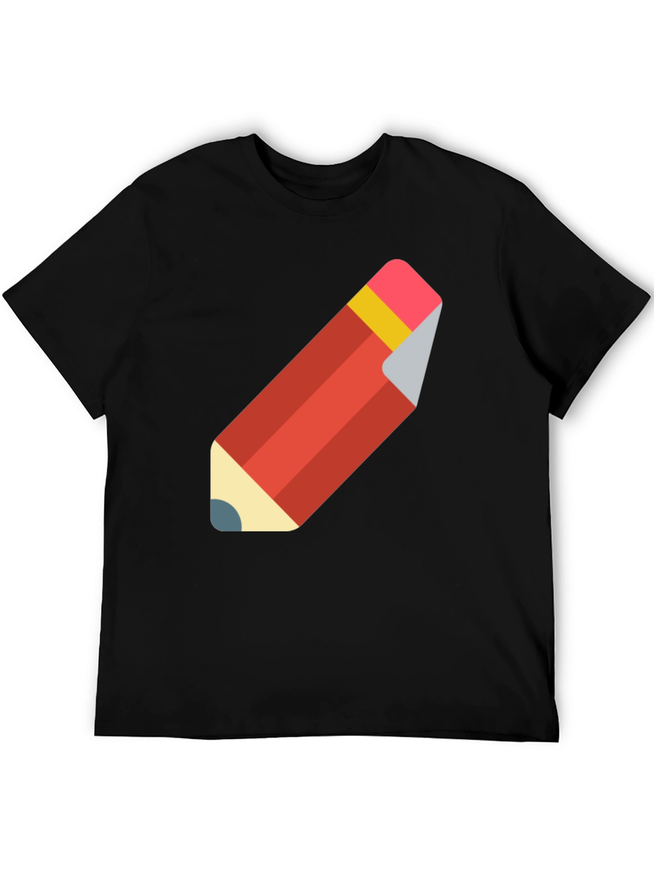 Pencil Graphic Black T-Shirt