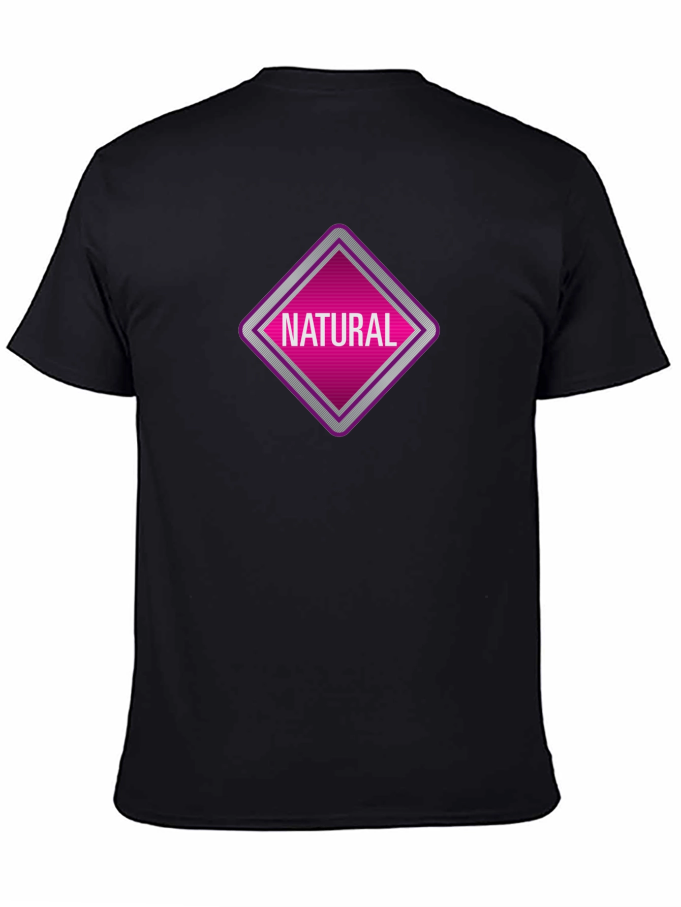 Natural Graphic Tee - Black Cotton T-Shirt