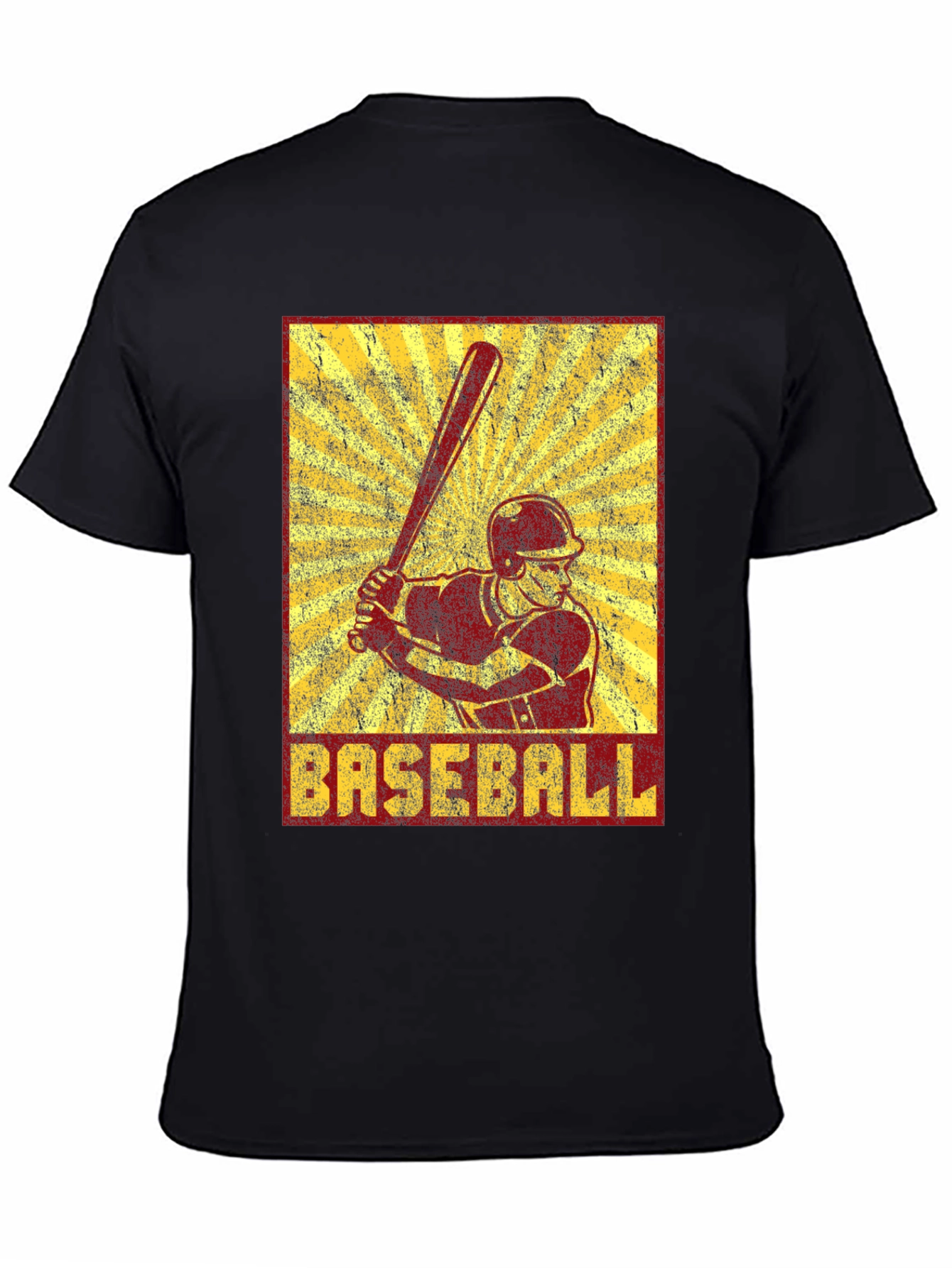 Retro Baseball Player Graphic T-Shirt