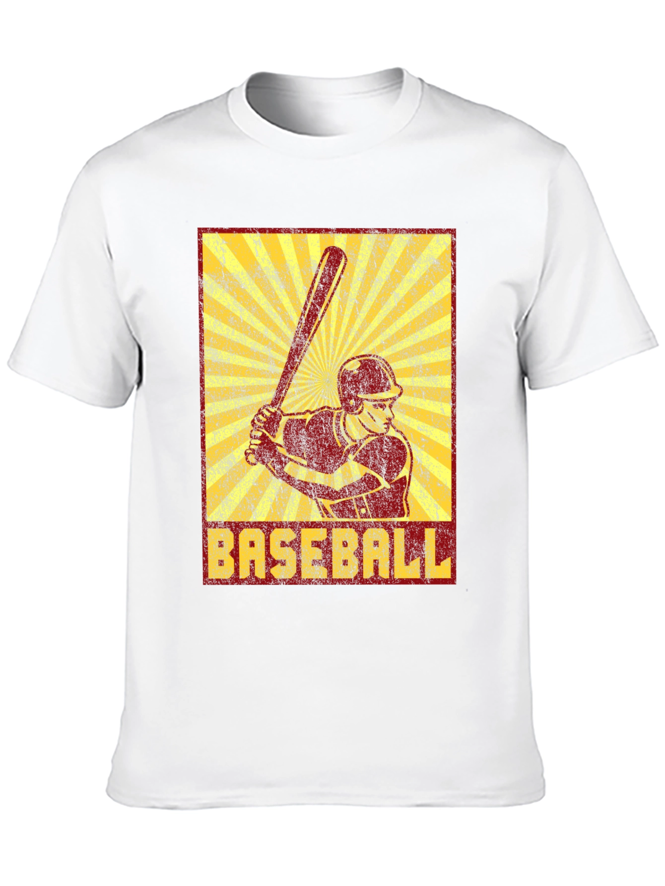 Retro Baseball Player Graphic T-Shirt