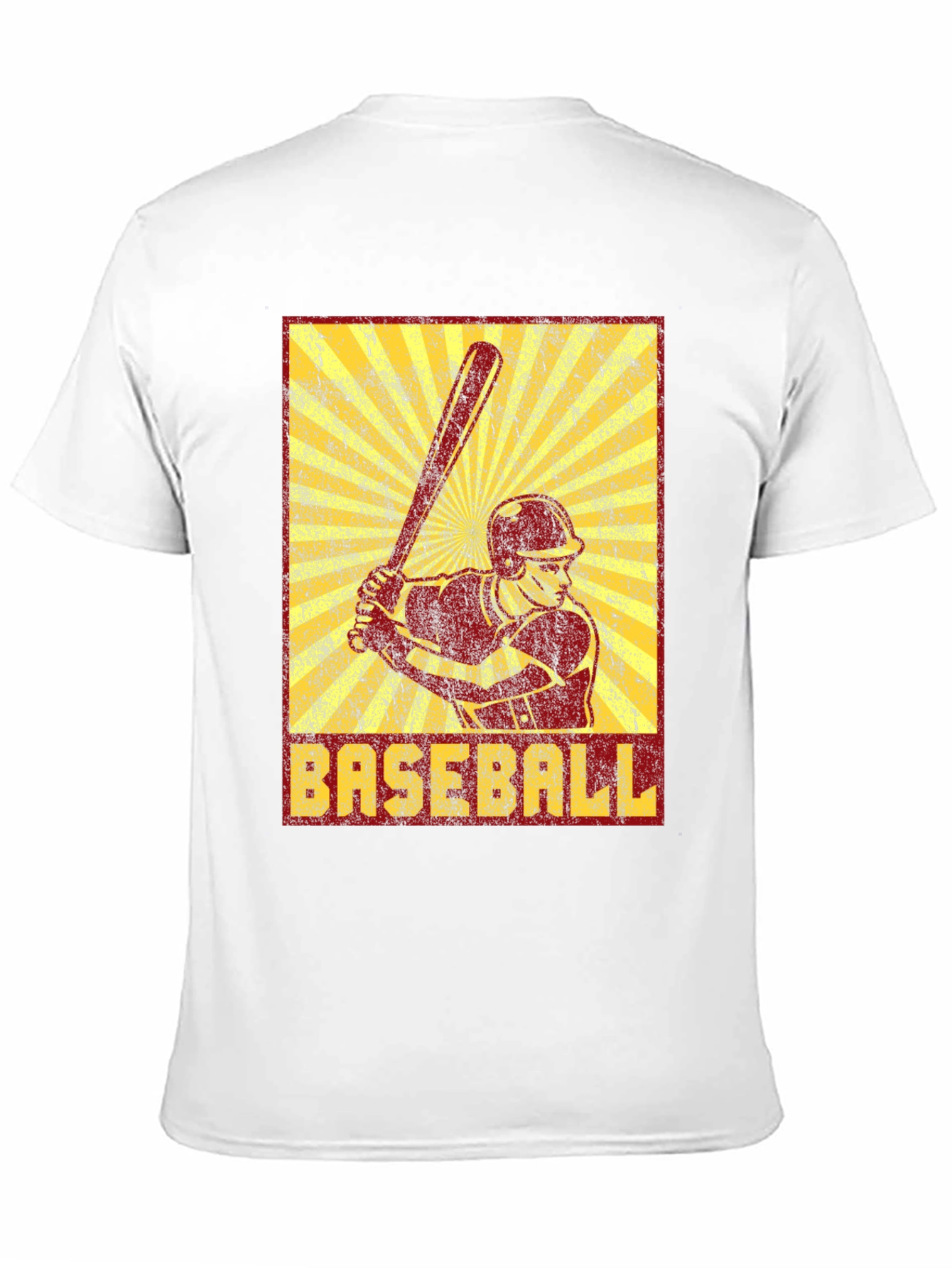 Retro Baseball Player Graphic T-Shirt