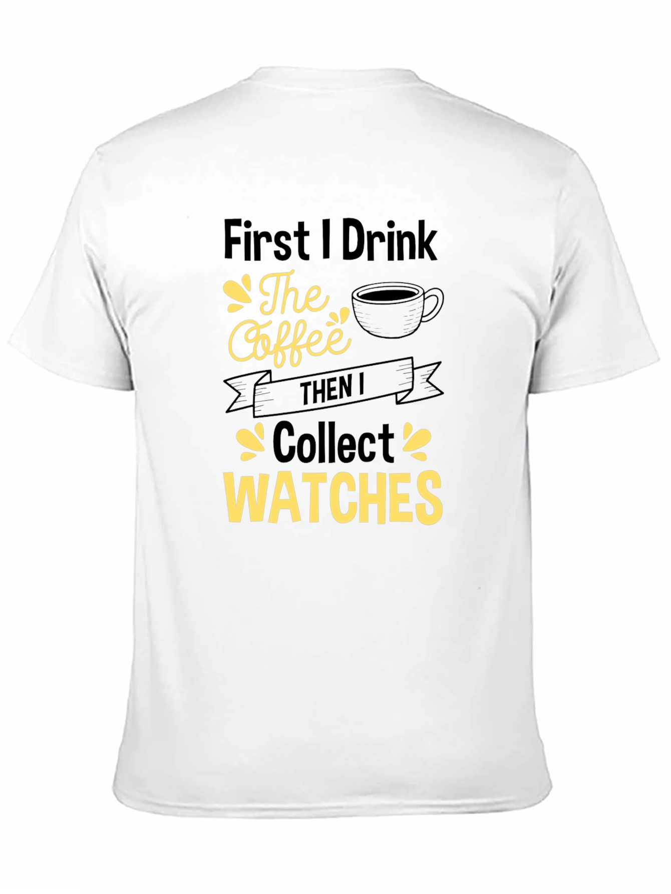 Coffee & Watches Graphic Tee - Black