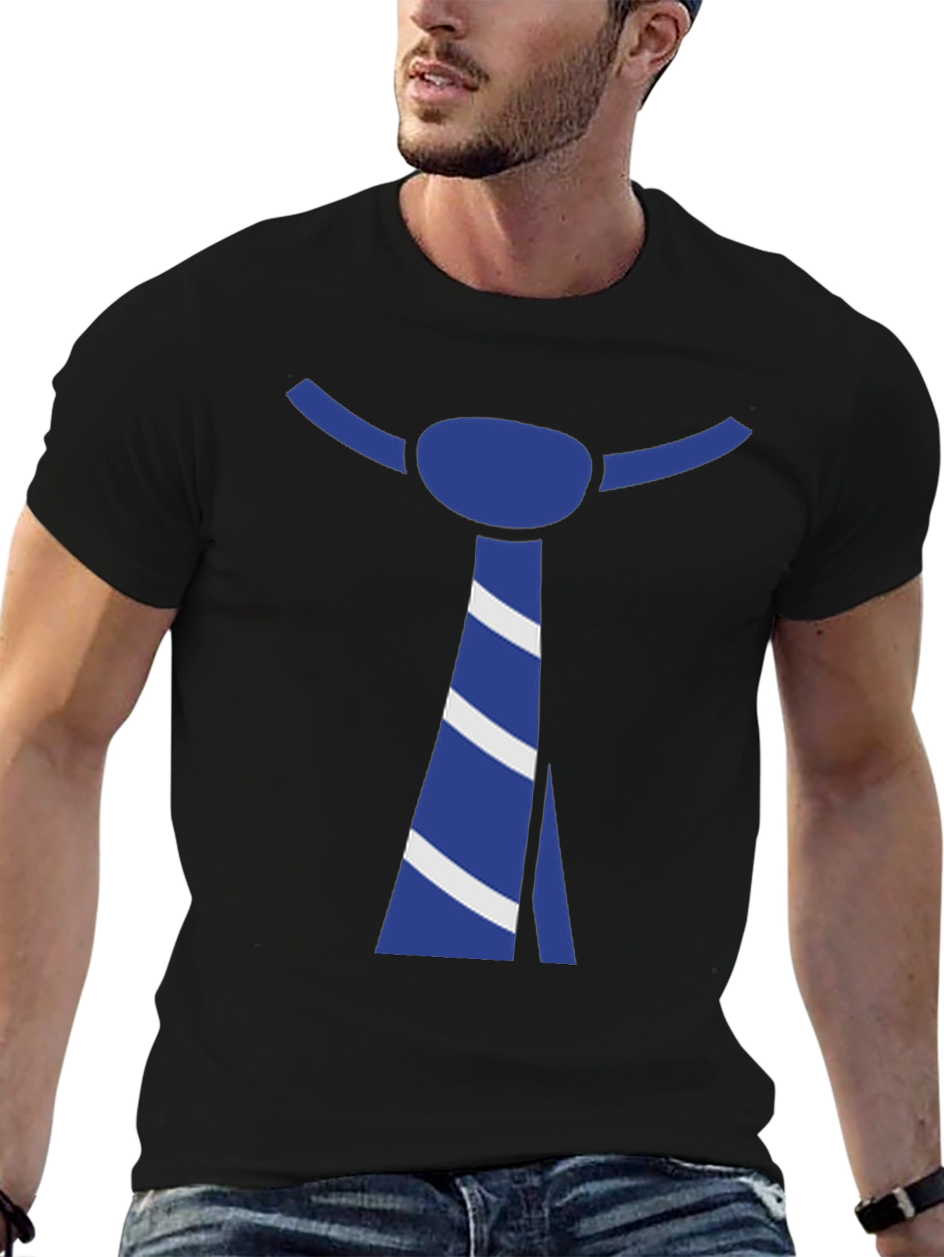 Tie Graphic Black T-Shirt