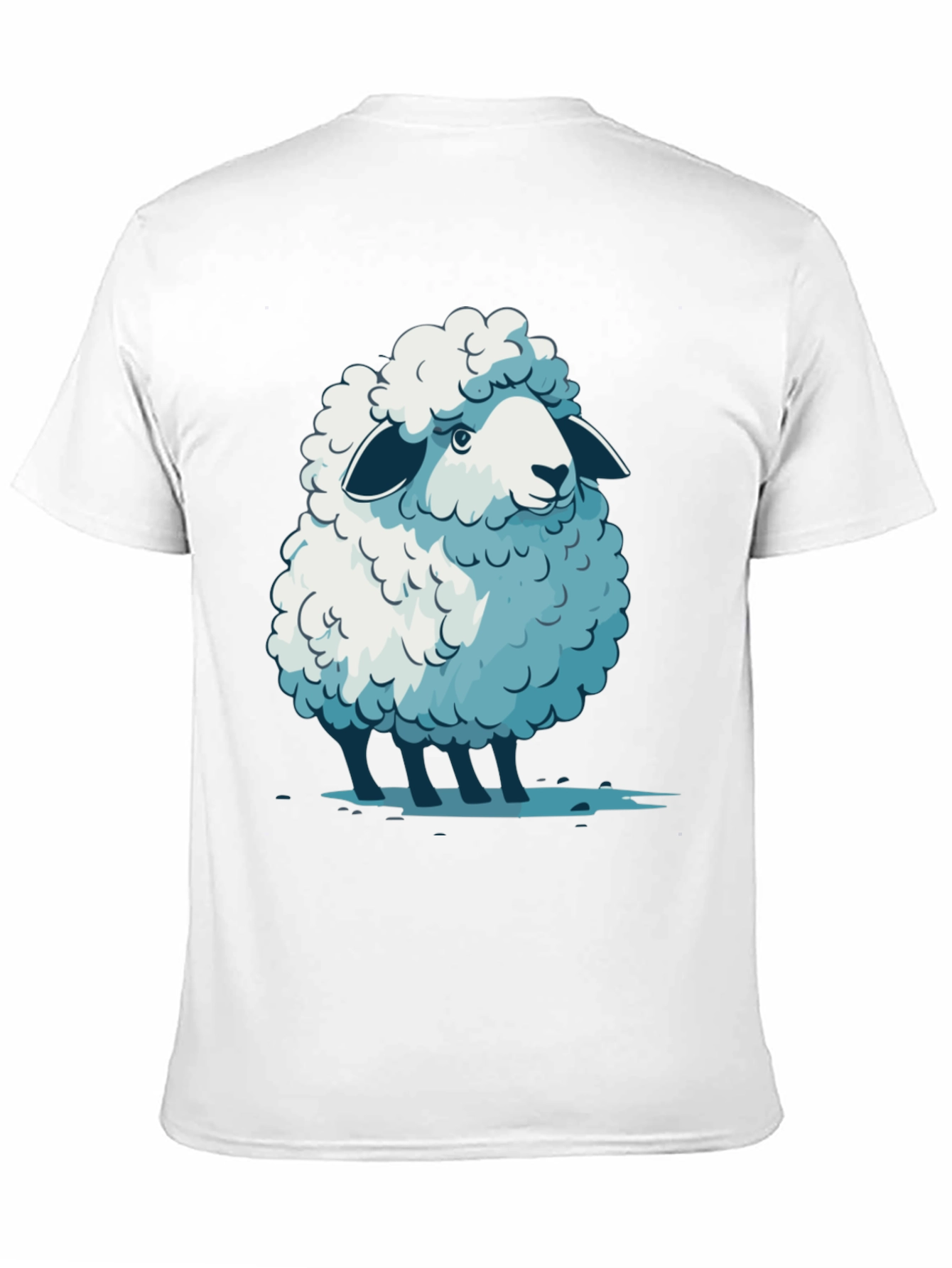 Cute Sheep Graphic Tee - Soft Cotton Blend T-Shirt