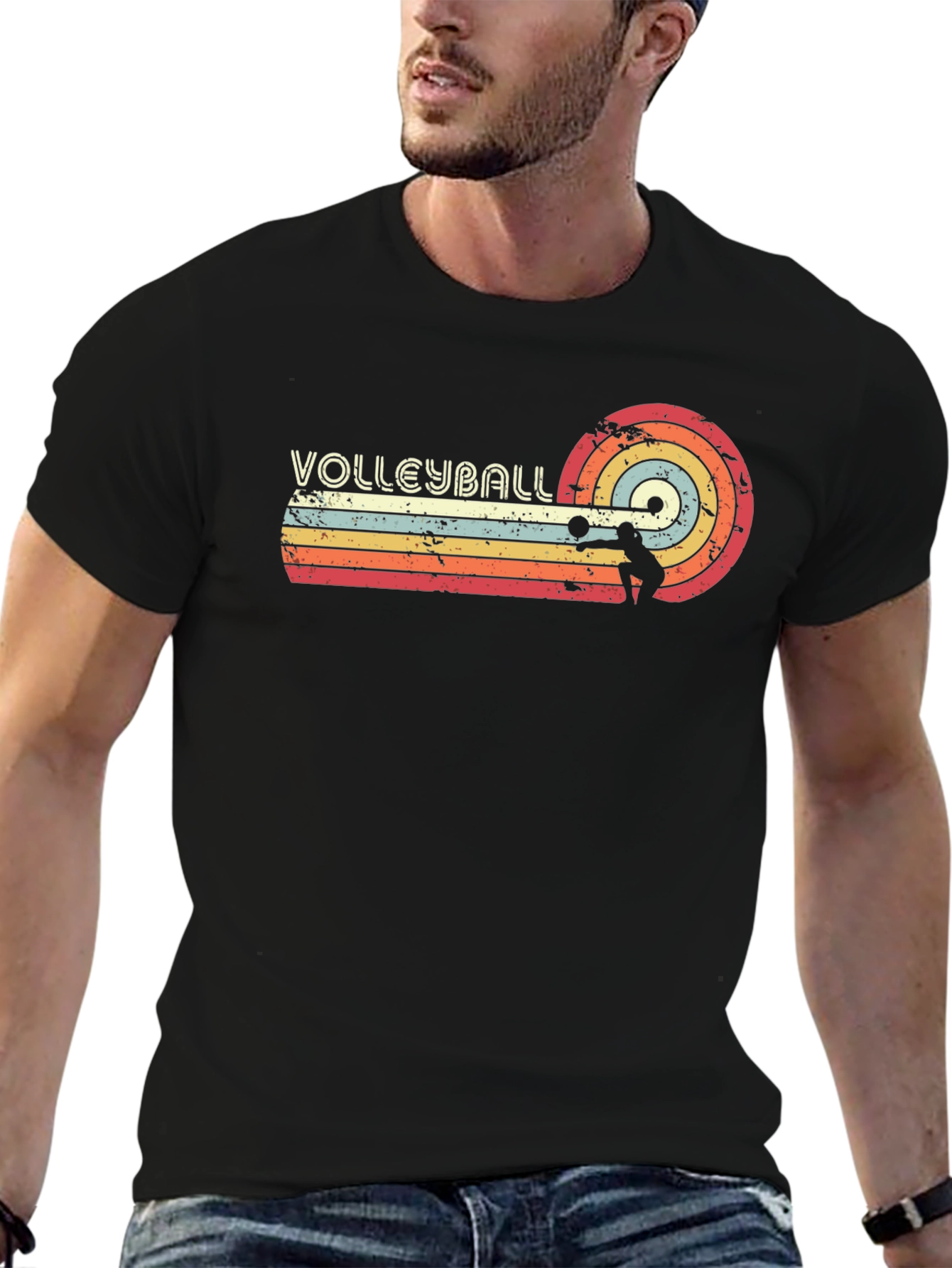 Retro Volleyball Graphic T-Shirt