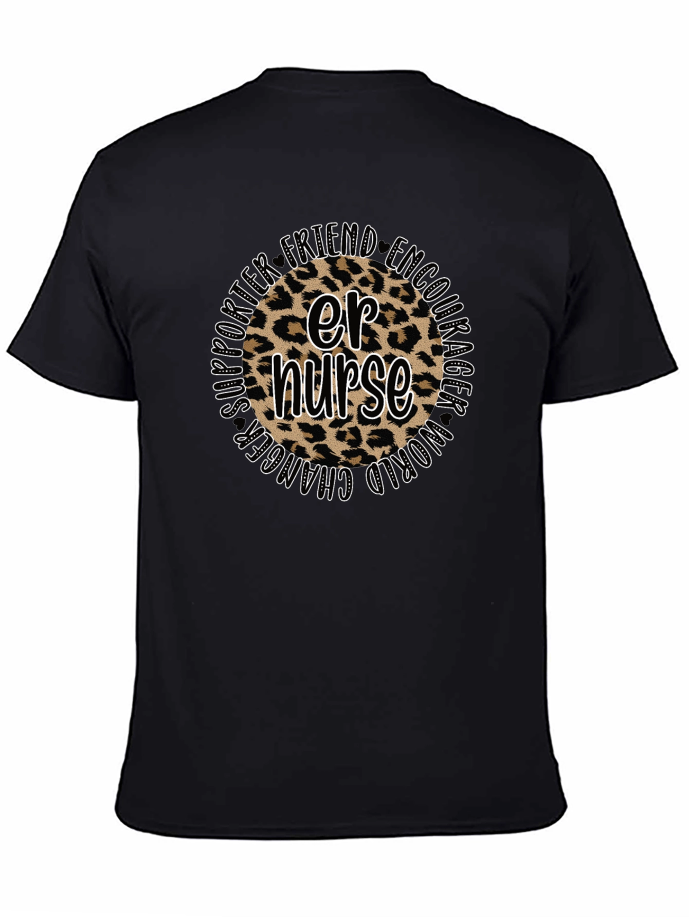 ER Nurse Leopard Print Graphic T-Shirt
