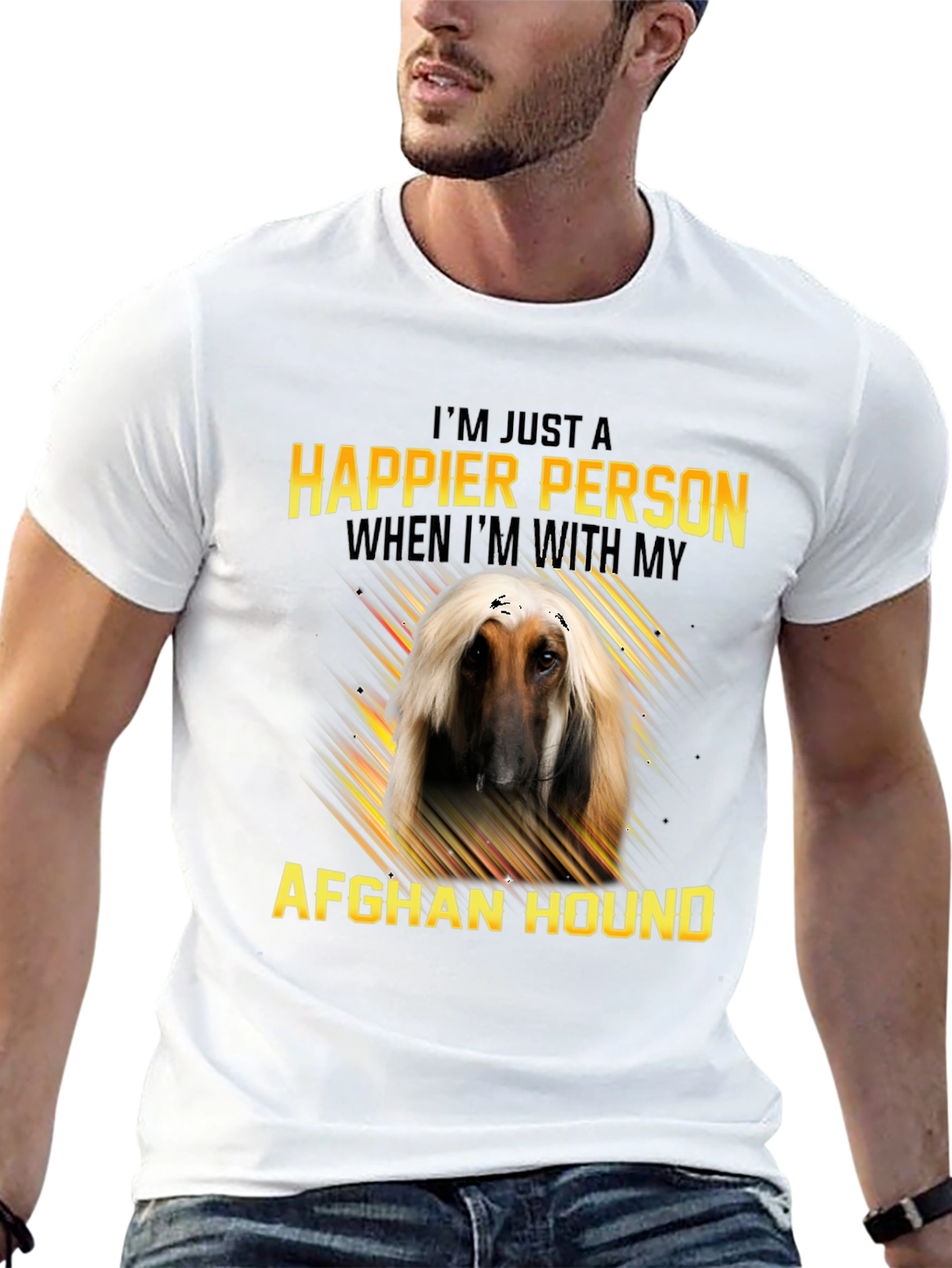 Happier With Afghan Hound T-Shirt