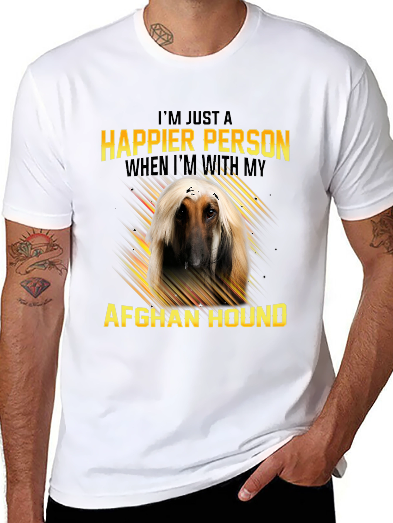 Happier With Afghan Hound T-Shirt