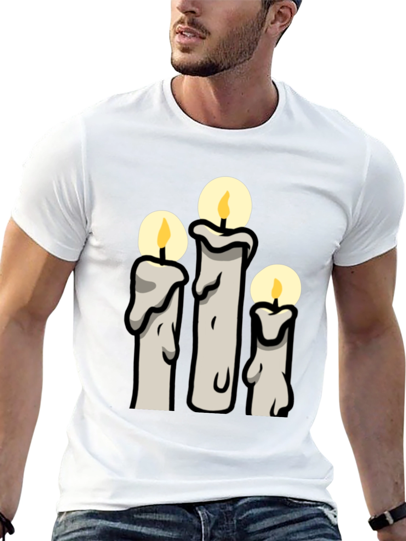 Candle Graphic Black T-Shirt