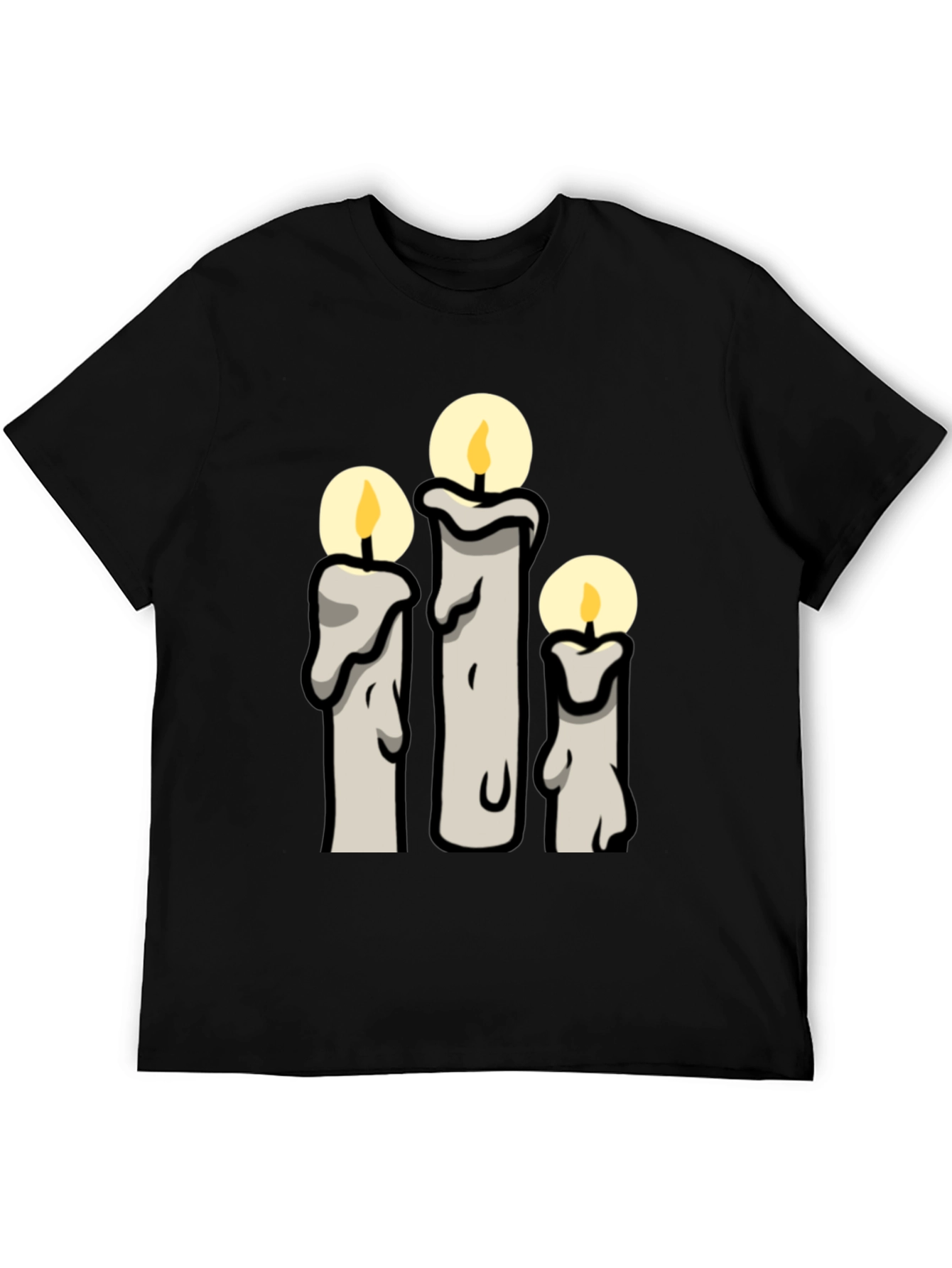 Candle Graphic Black T-Shirt