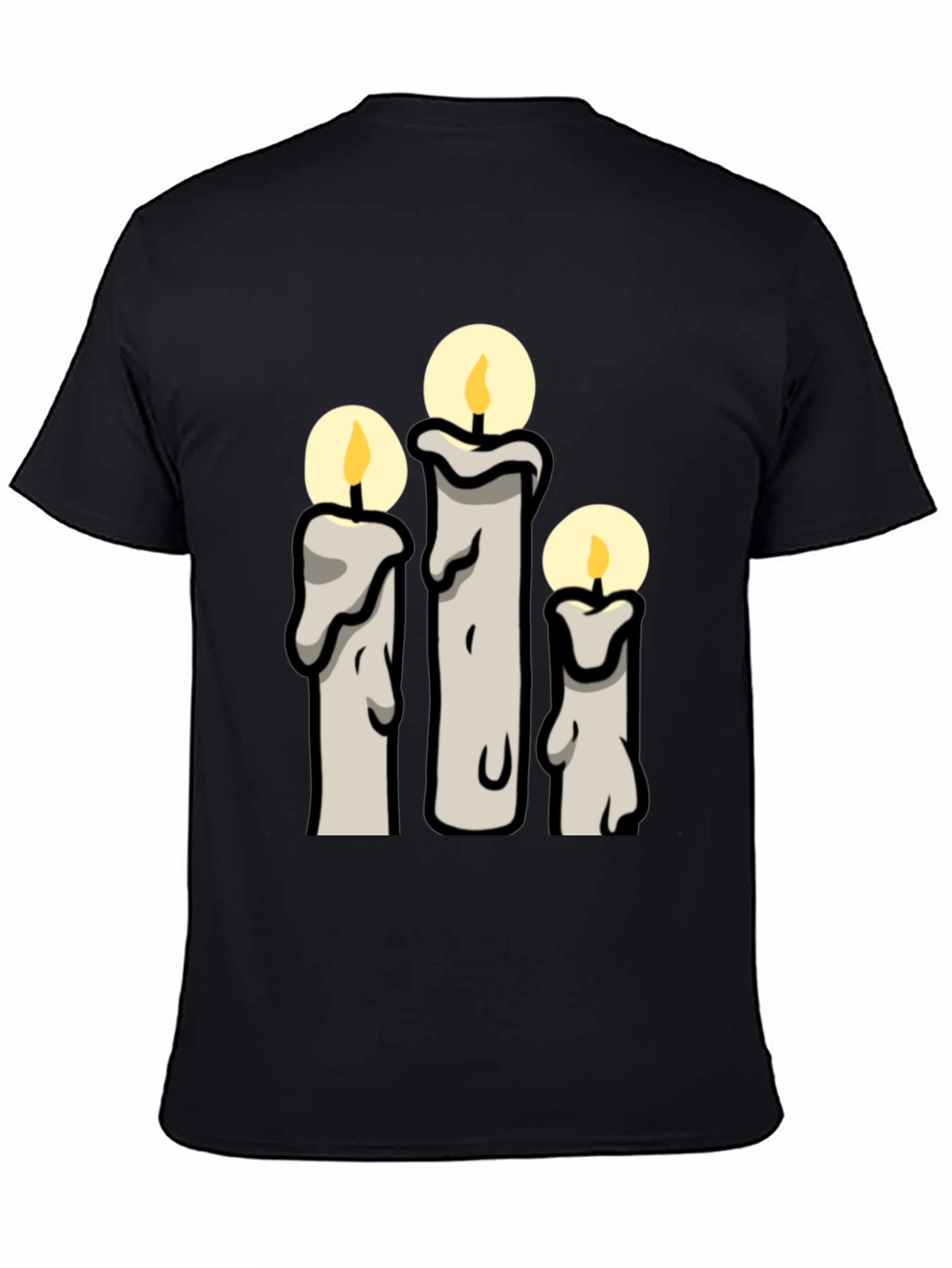 Candle Graphic Black T-Shirt