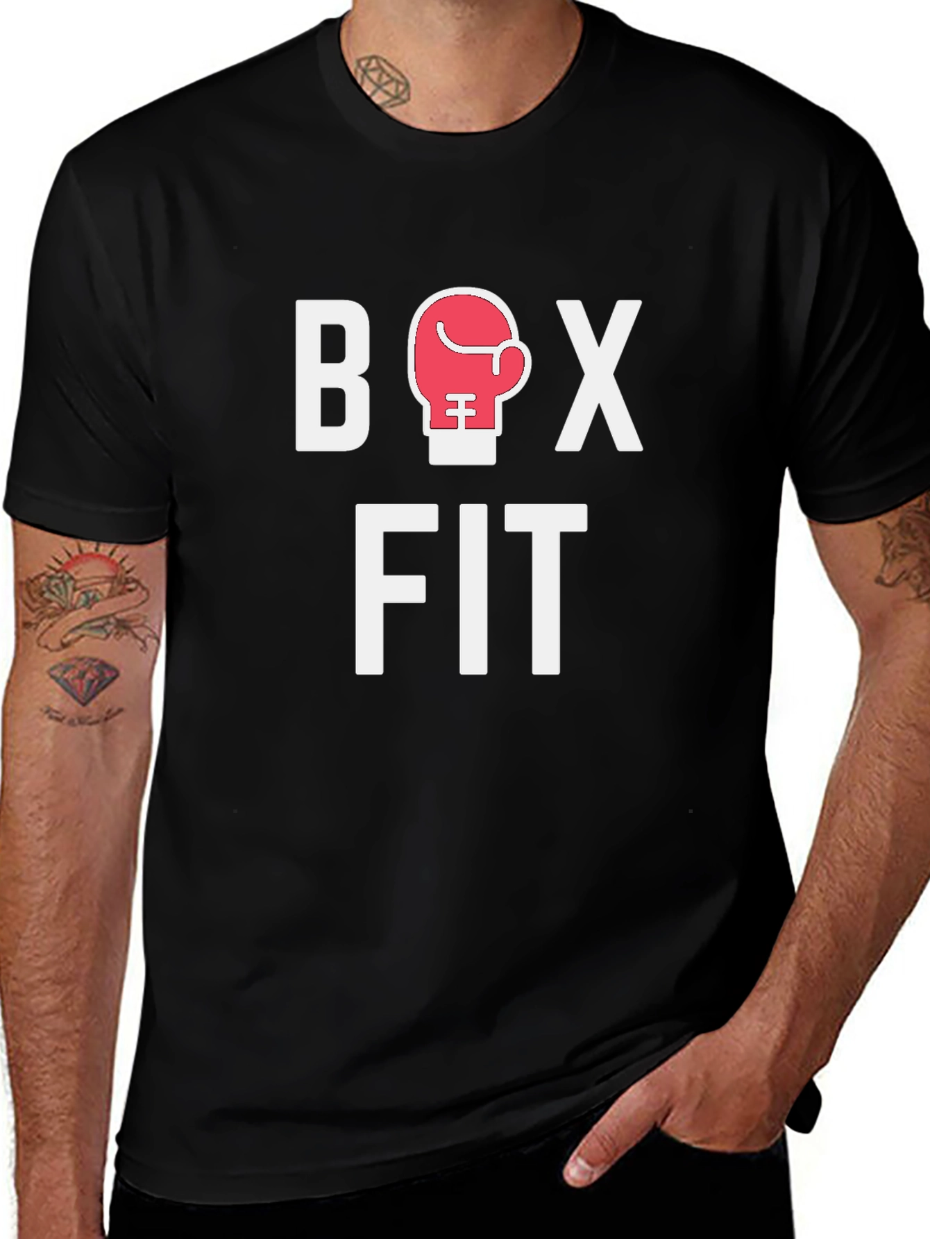 Box Fit Black T-Shirt