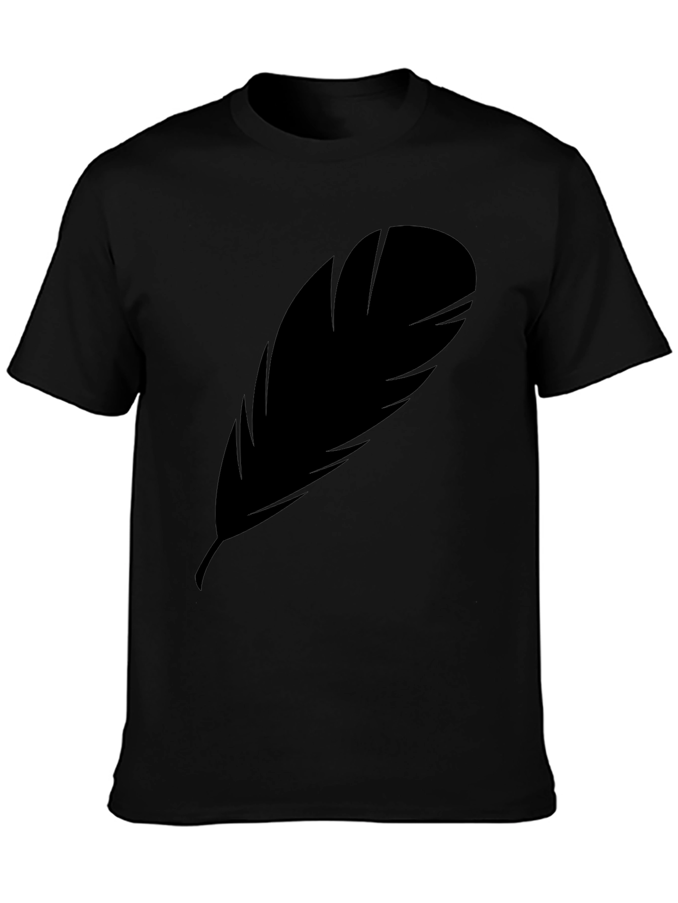 Mens Feather Graphic Black T-Shirt