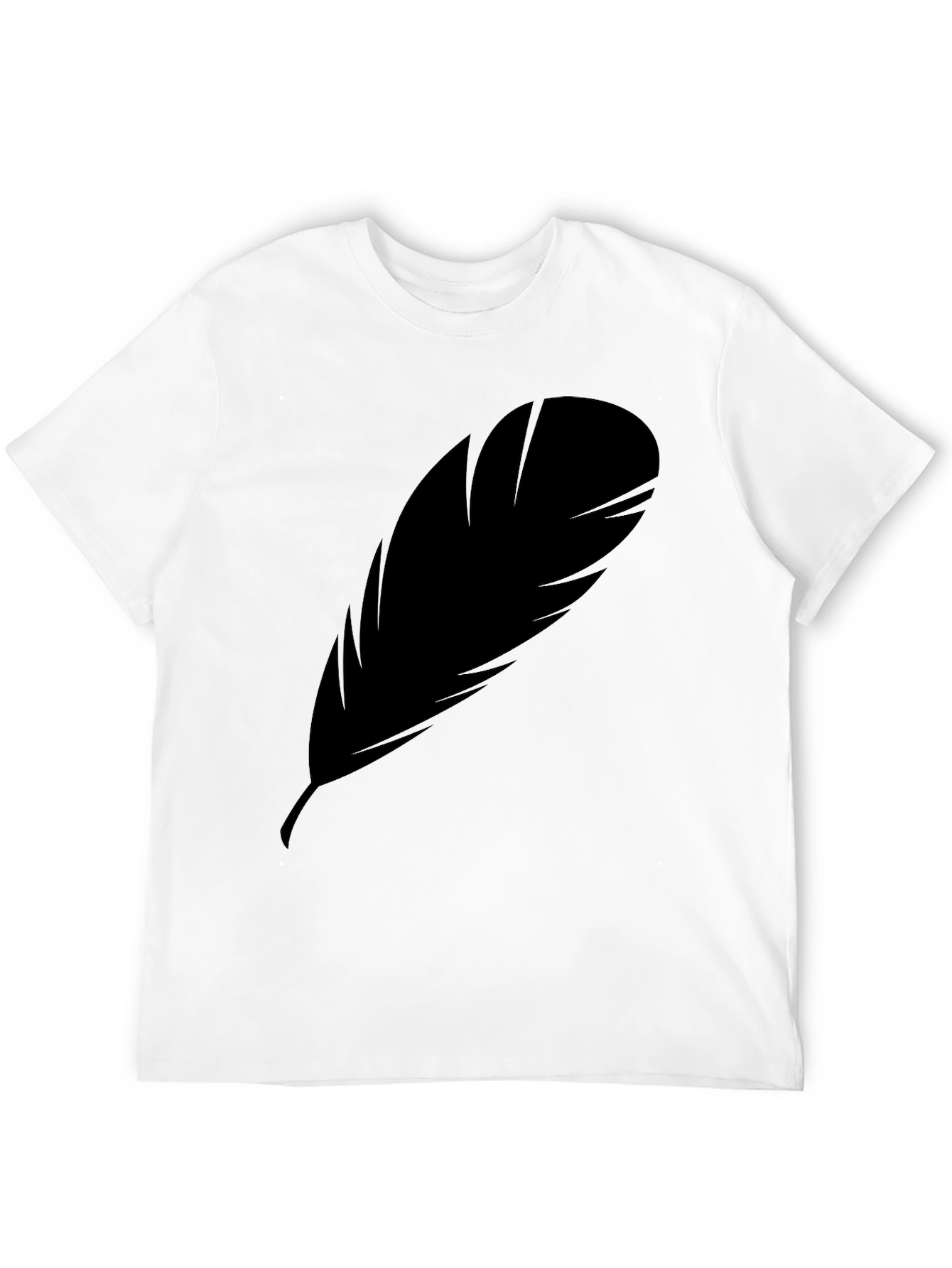 Mens Feather Graphic Black T-Shirt