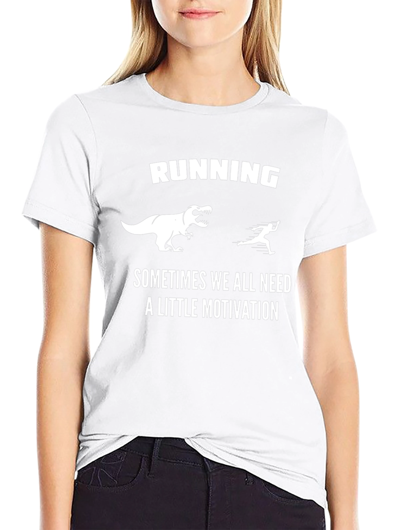 Running Motivation T-Shirt: Dinosaur Chase