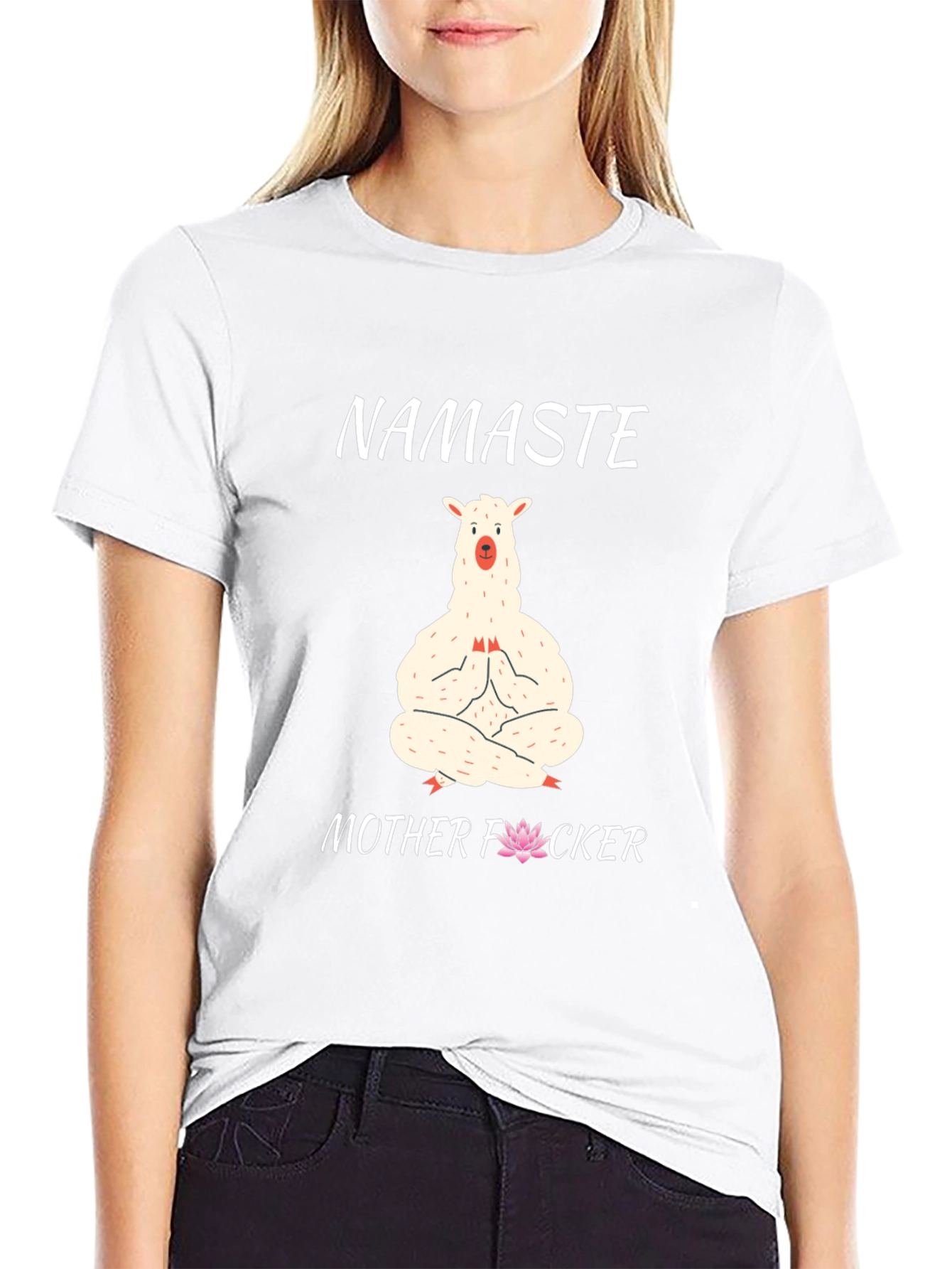 Namaste Llama Graphic T-Shirt - Funny Yoga Tee