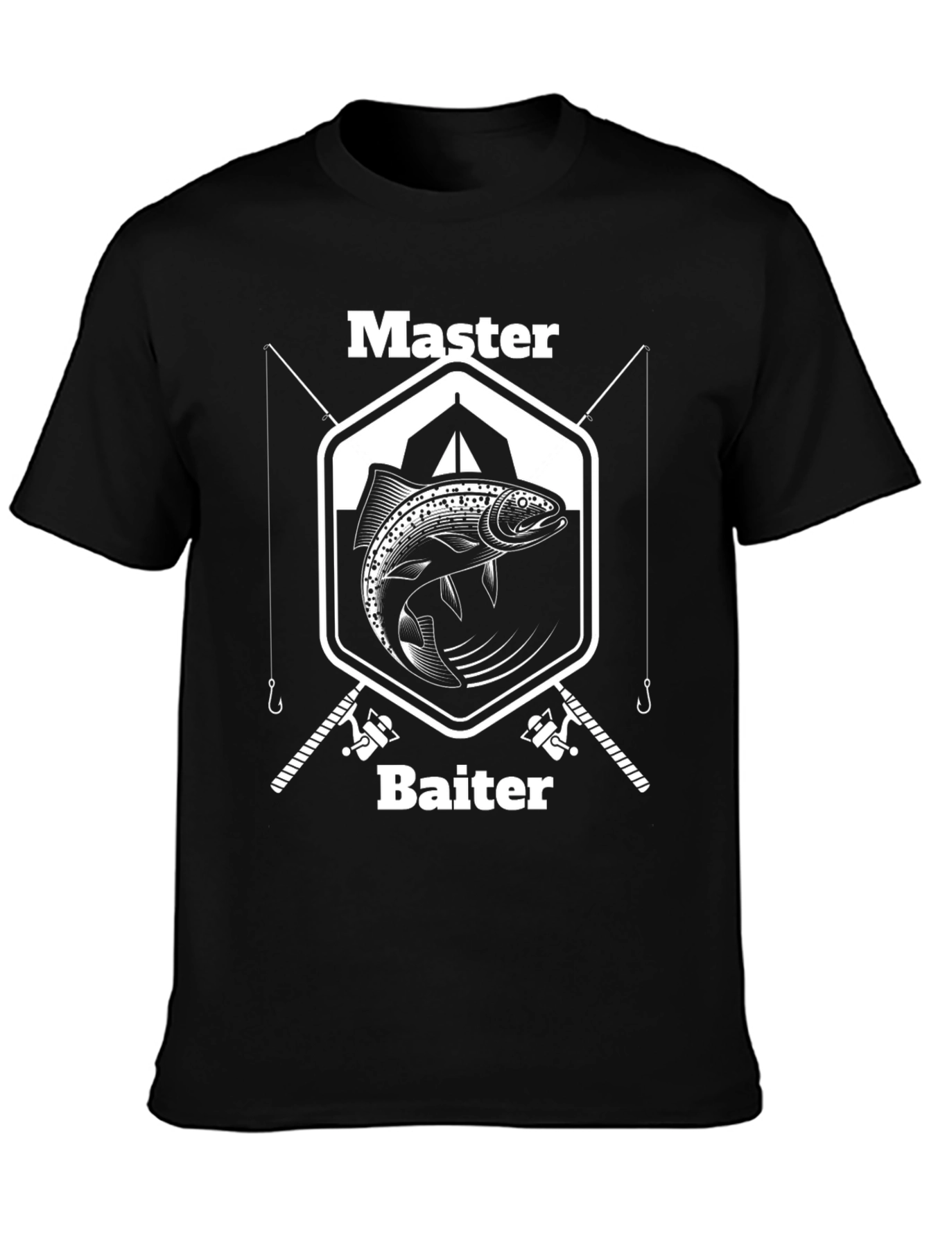 Master Baiter T-Shirt Fishing Humor Graphic Tee