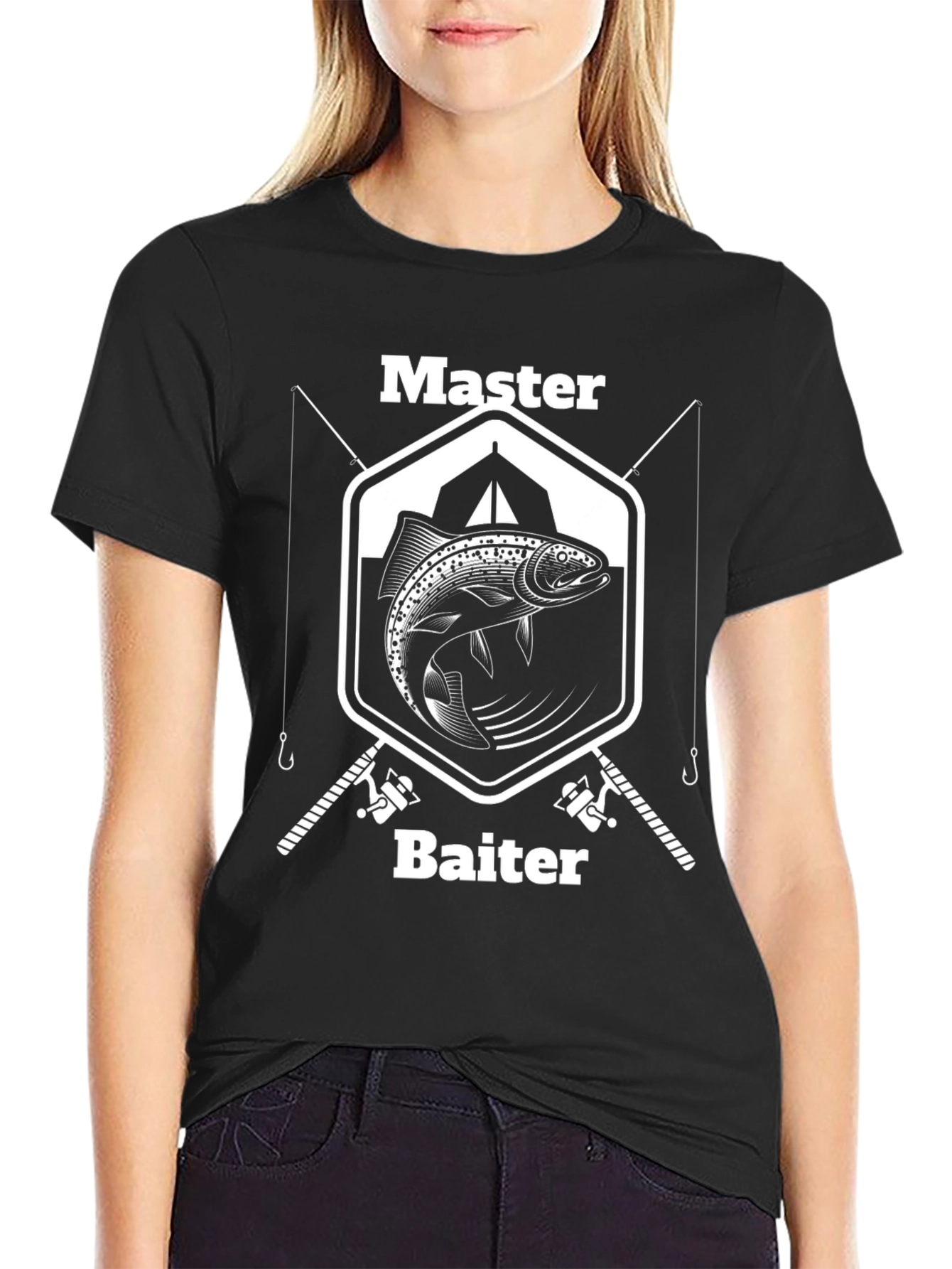 Master Baiter T-Shirt Fishing Humor Graphic Tee