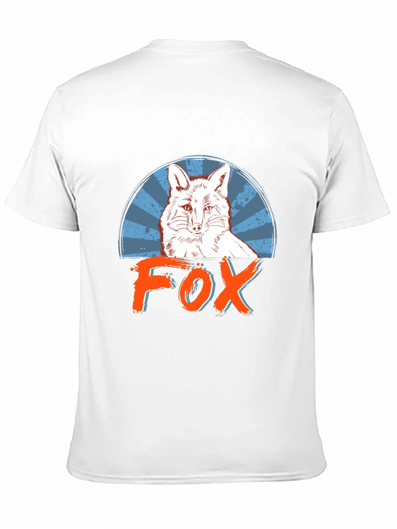 Stylish Mens Black Fox Graphic T-Shirt