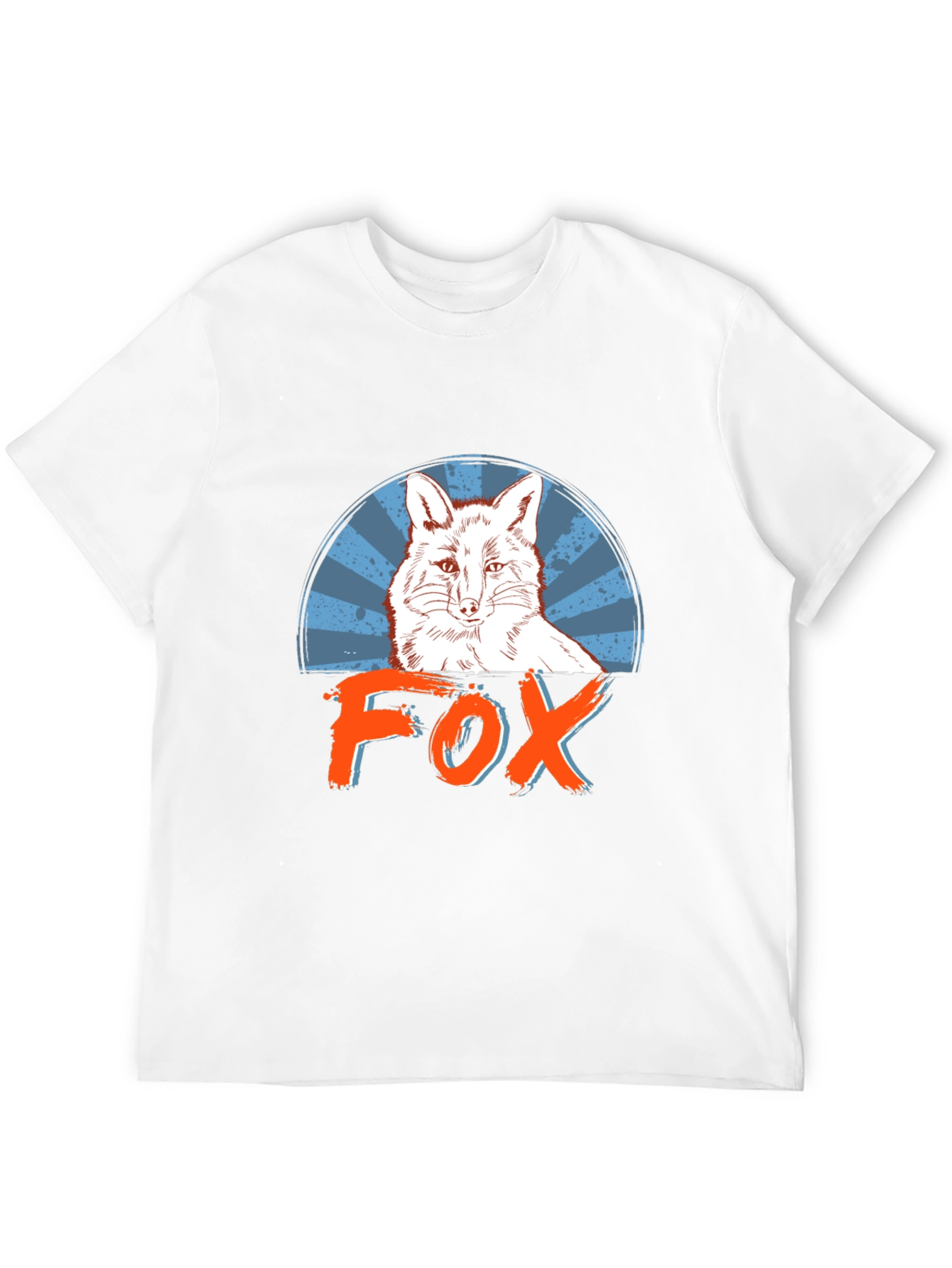 Stylish Mens Black Fox Graphic T-Shirt