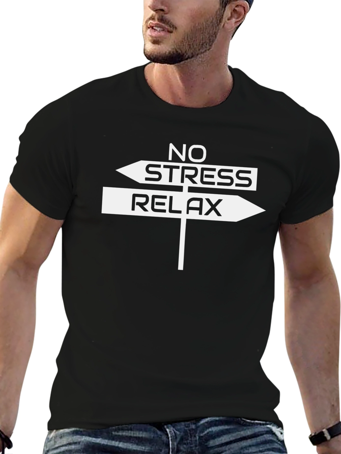 No Stress Relax Arrow Sign T-Shirt