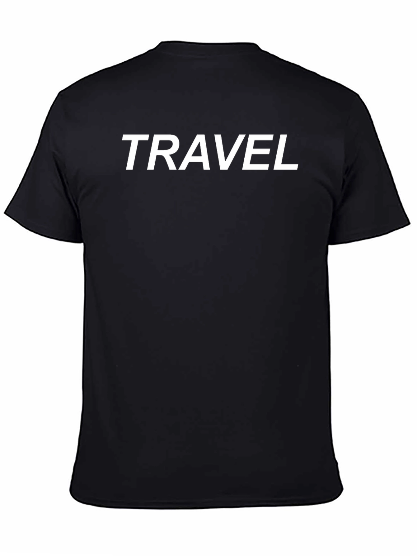 Travel Graphic Tee - Black Casual T-Shirt