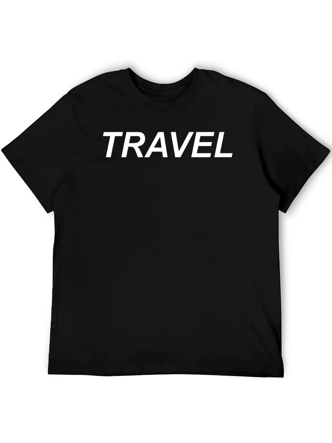 Travel Graphic Tee - Black Casual T-Shirt