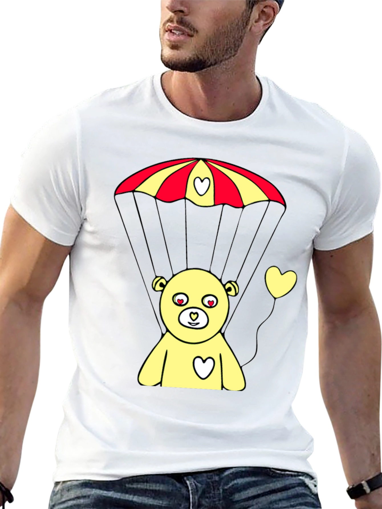 Parachute Bear Graphic Tee - Sweet & Playful Design