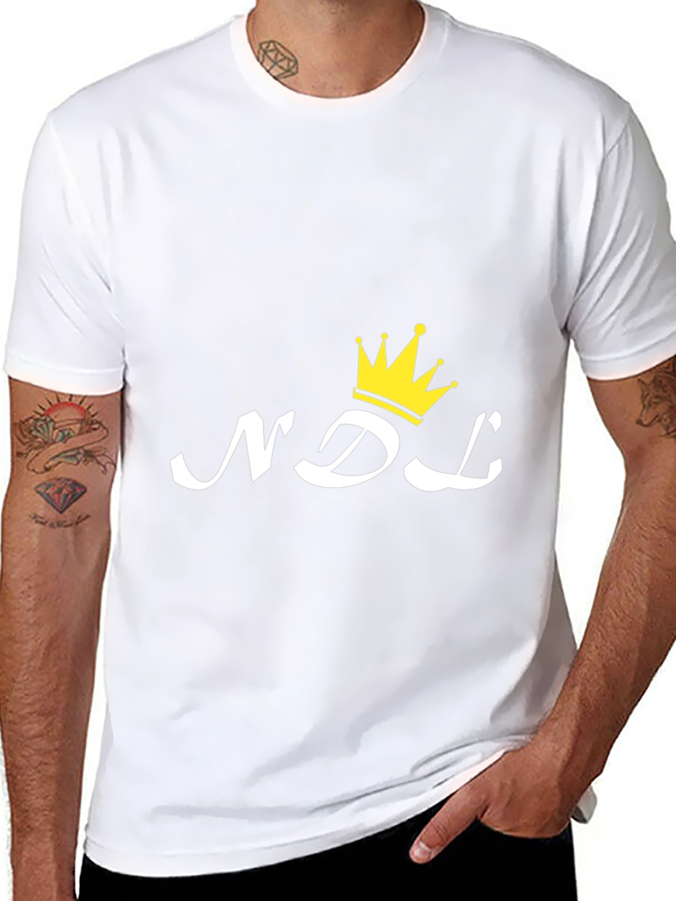 NDL Crown Graphic Print Black T-Shirt