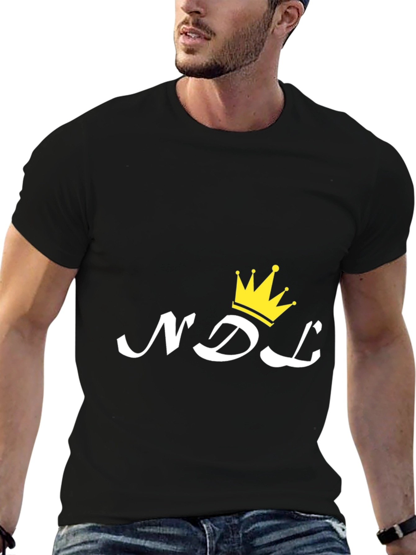 NDL Crown Graphic Print Black T-Shirt