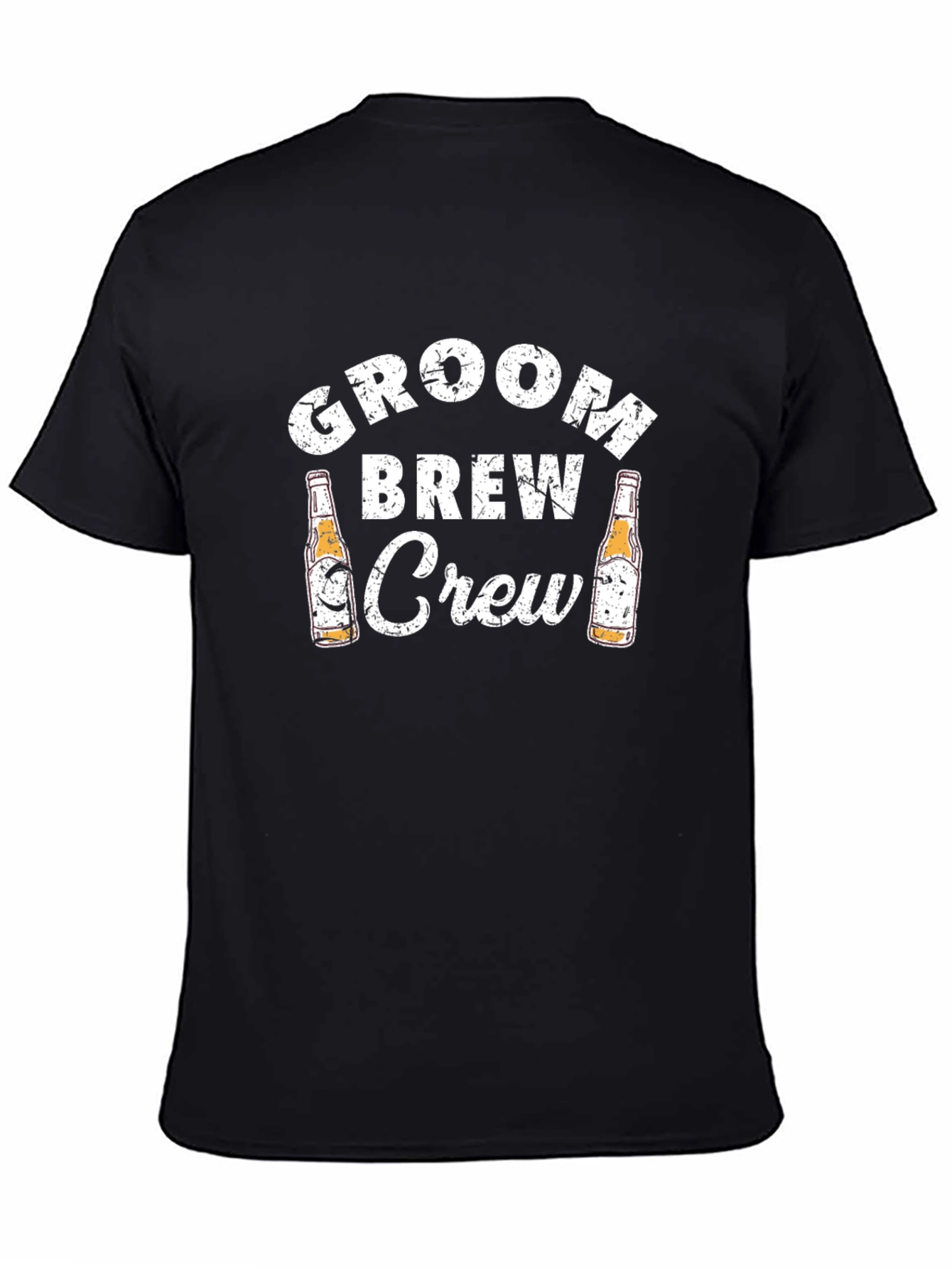 Groom Brew Crew Black Graphic Tee