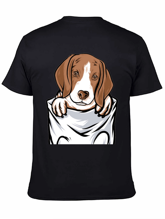 Dog in Pocket Graphic T-Shirt - Cute Pet Lover Tee