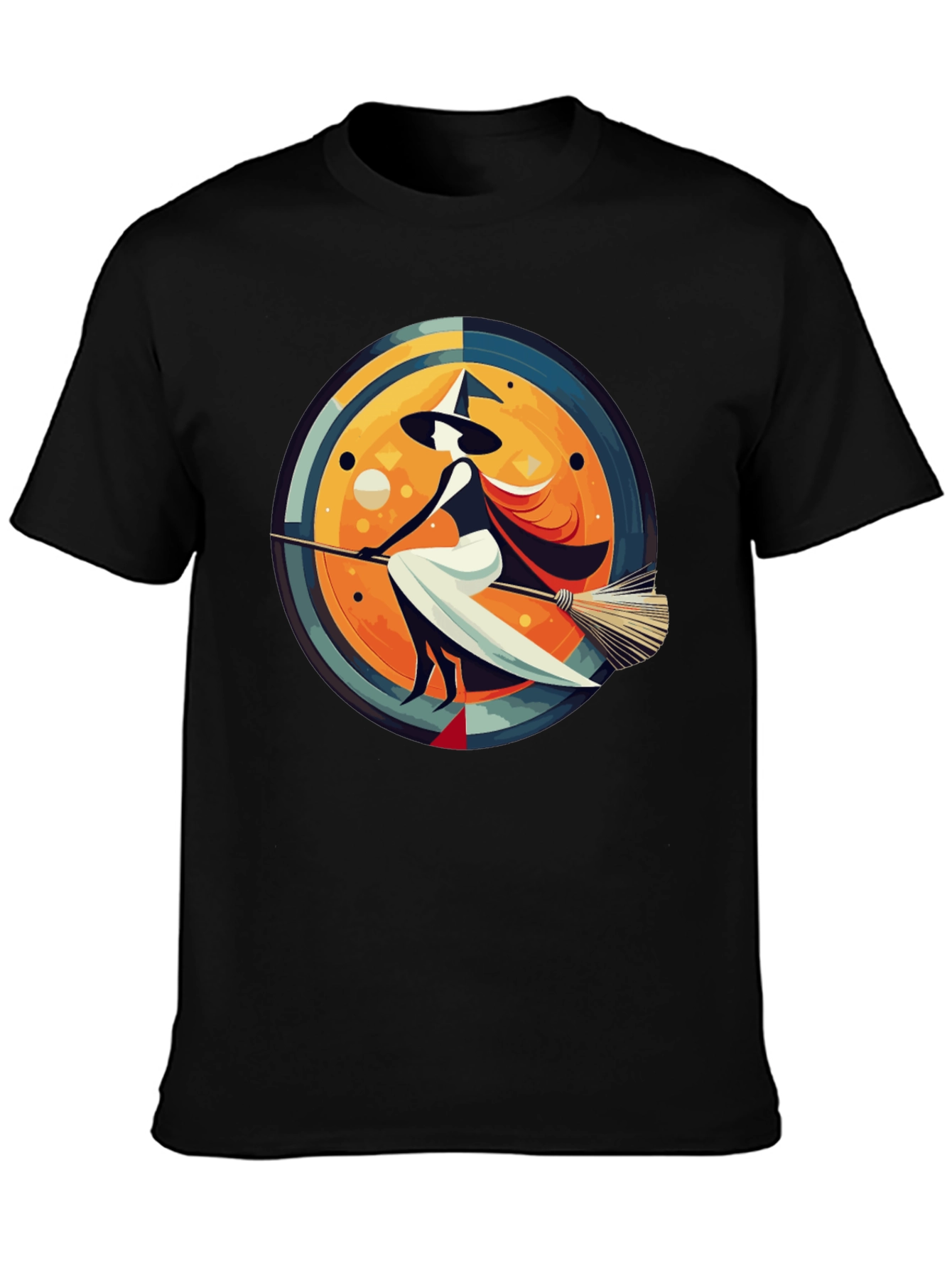 Whimsical Witch Graphic Tee - Stylish Halloween T-Shirt