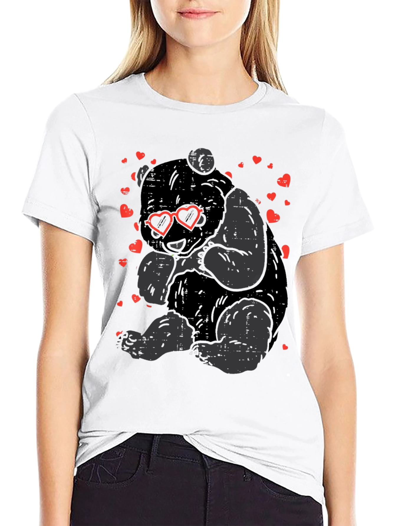 Panda Bear Valentines Day T-Shirt