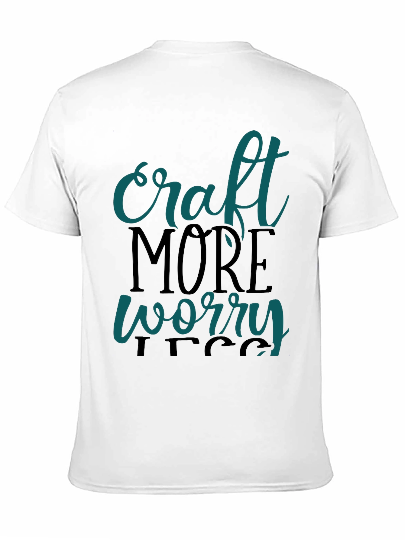 Craft More Worry Less Black Graphic Tee