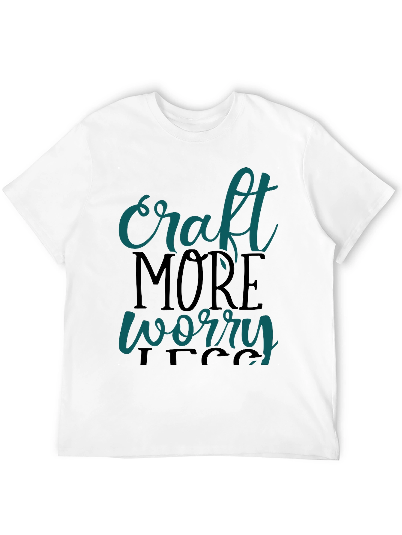 Craft More Worry Less Black Graphic Tee
