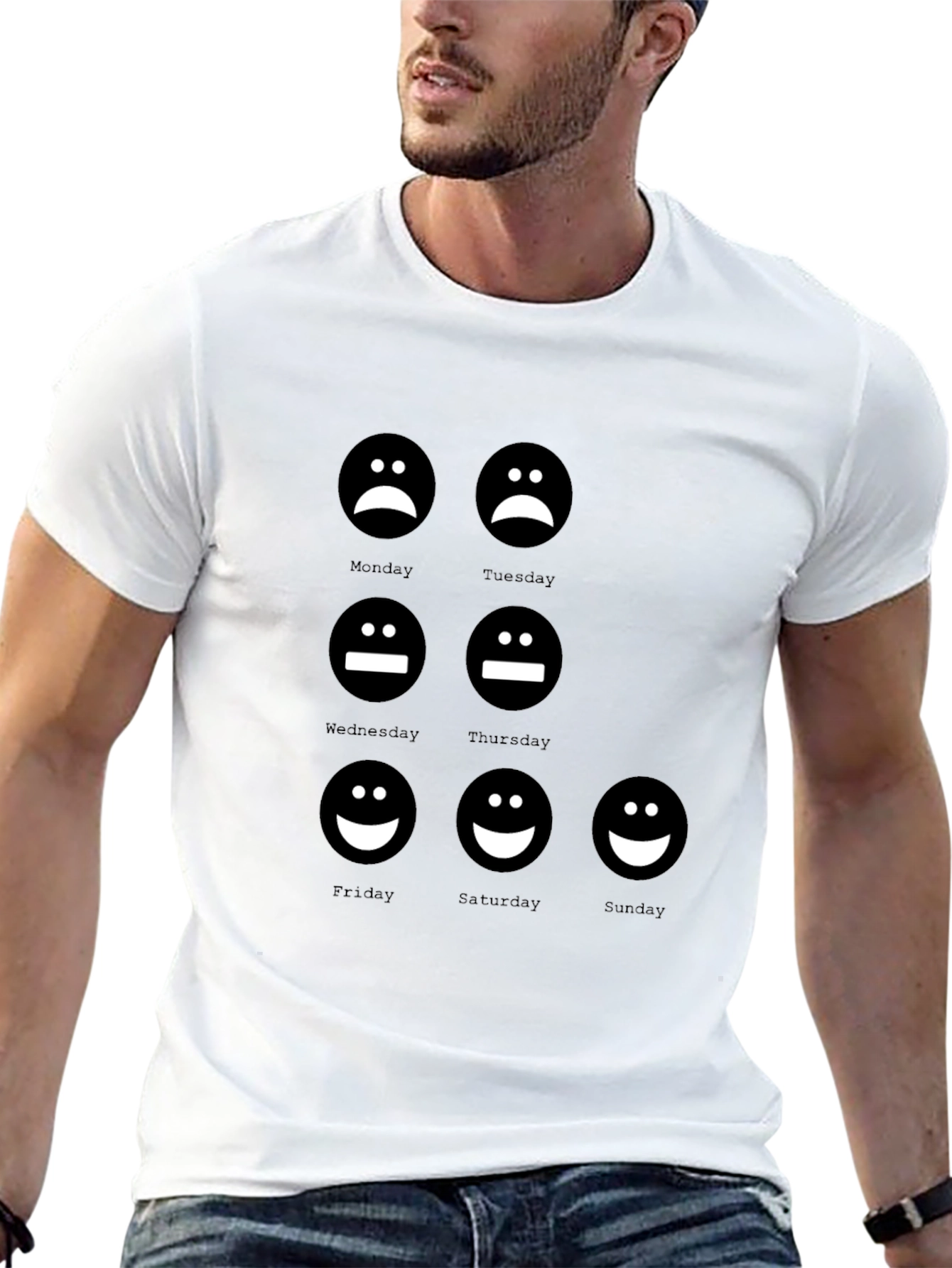 Mood of the Week Black Graphic T-Shirt