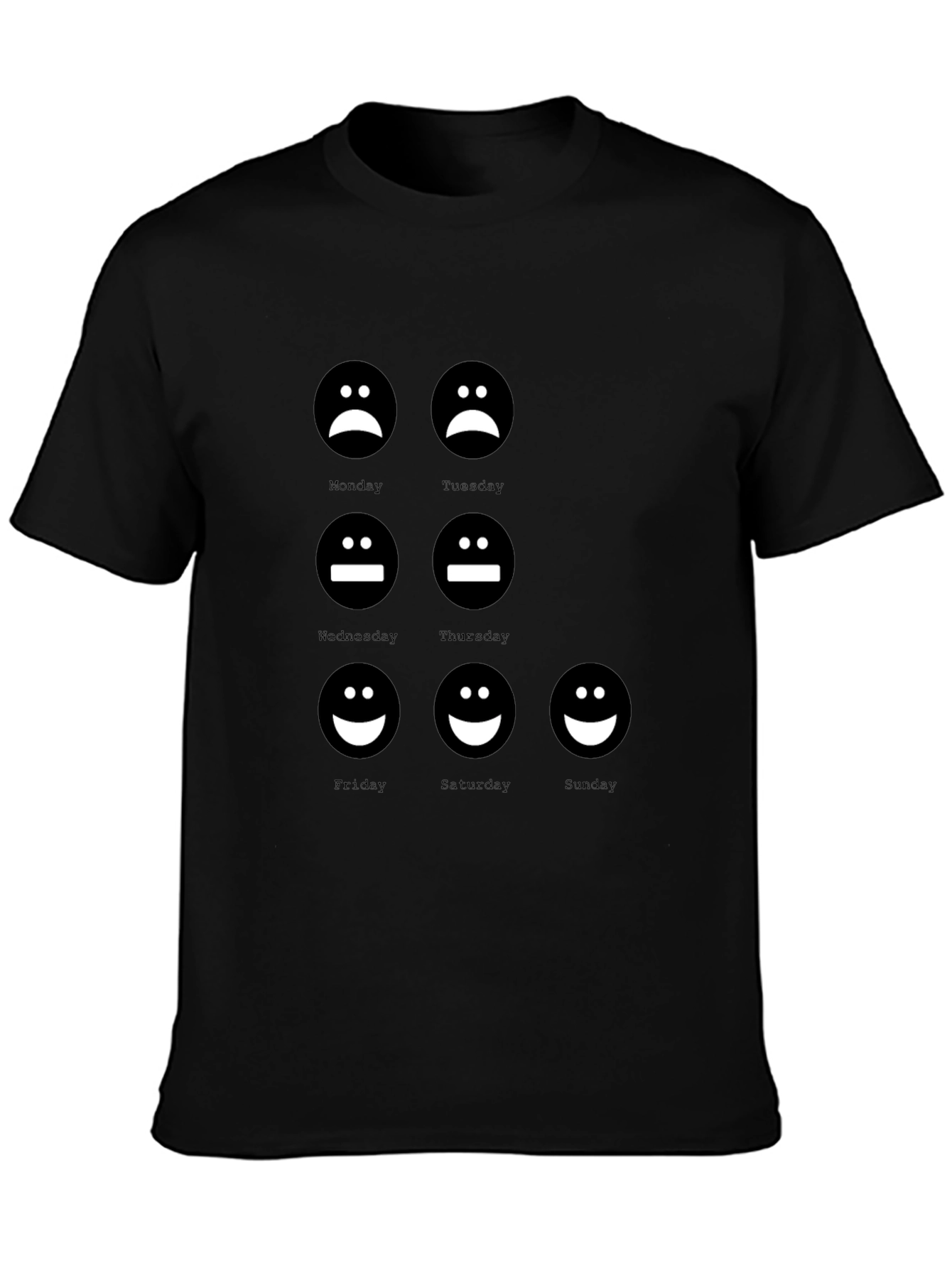 Mood of the Week Black Graphic T-Shirt
