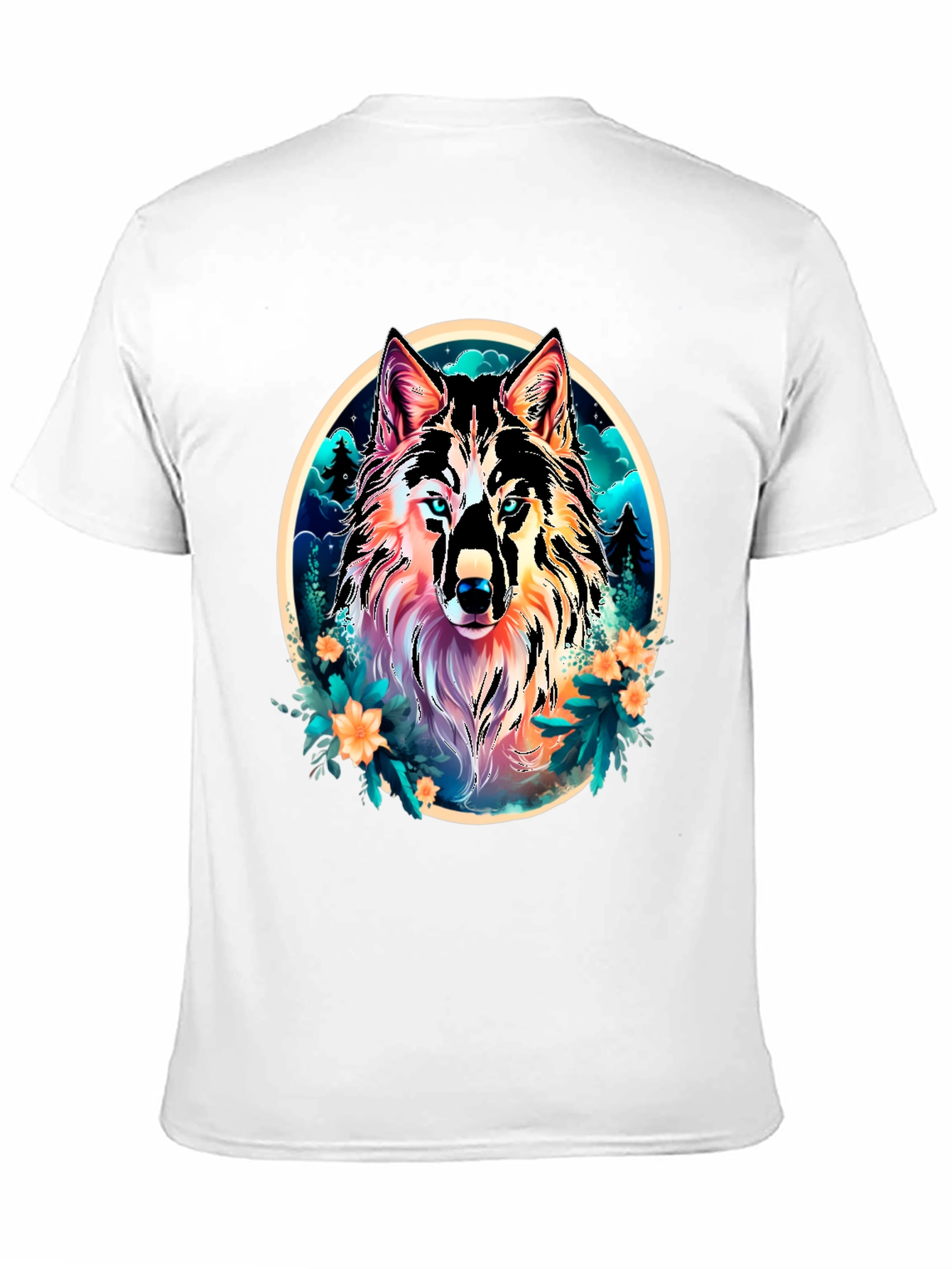 Wolf Graphic Tee - Stylish Mens Black T-Shirt