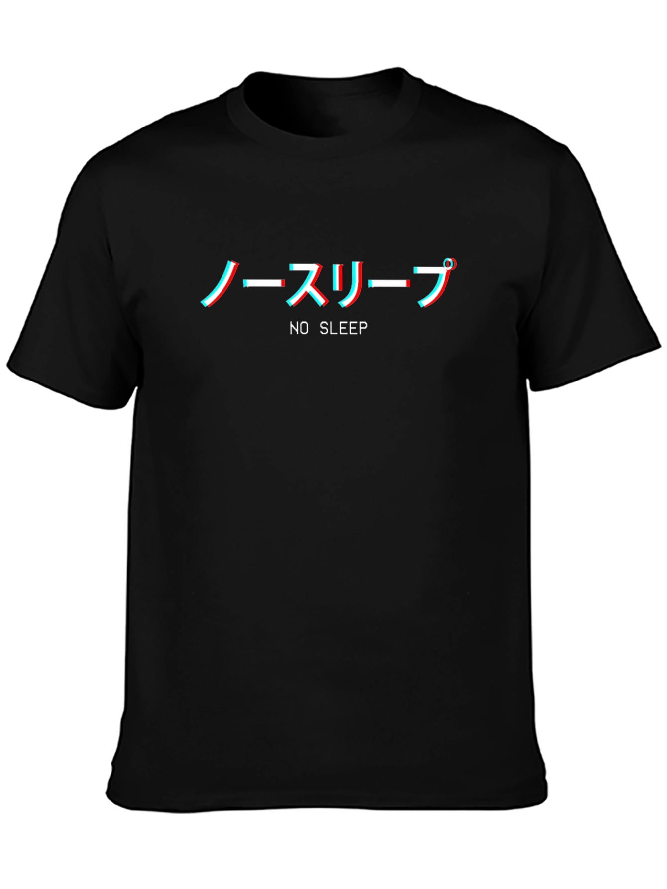 No Sleep Graphic Tee - Mens Black Cotton T-Shirt