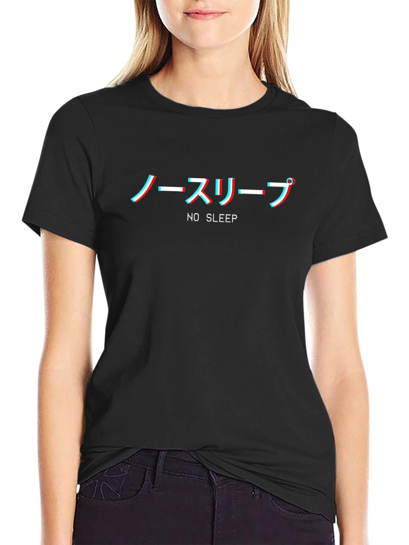 No Sleep Graphic Tee - Mens Black Cotton T-Shirt