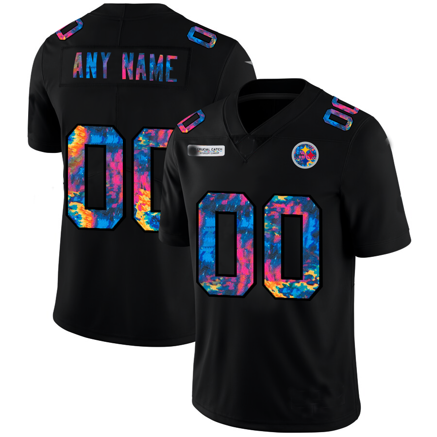 Custom1 Pittsburgh Steelers Multi-Color Black 2020 Crucial Catch Vapor Untouchable Limited Jerseys Stitched American Football Jerseys