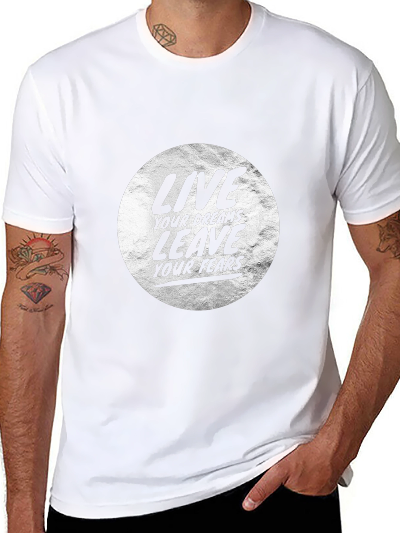 Live Your Dreams Graphic Tee - Black